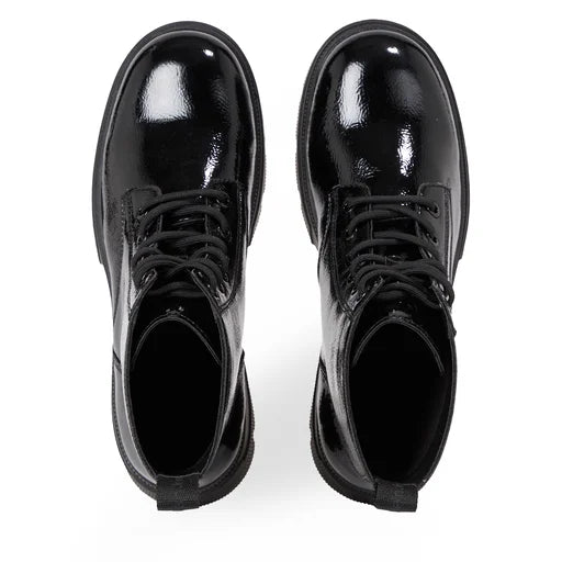 Calvin Klein Black Chunky Combat Lace Up Boots.