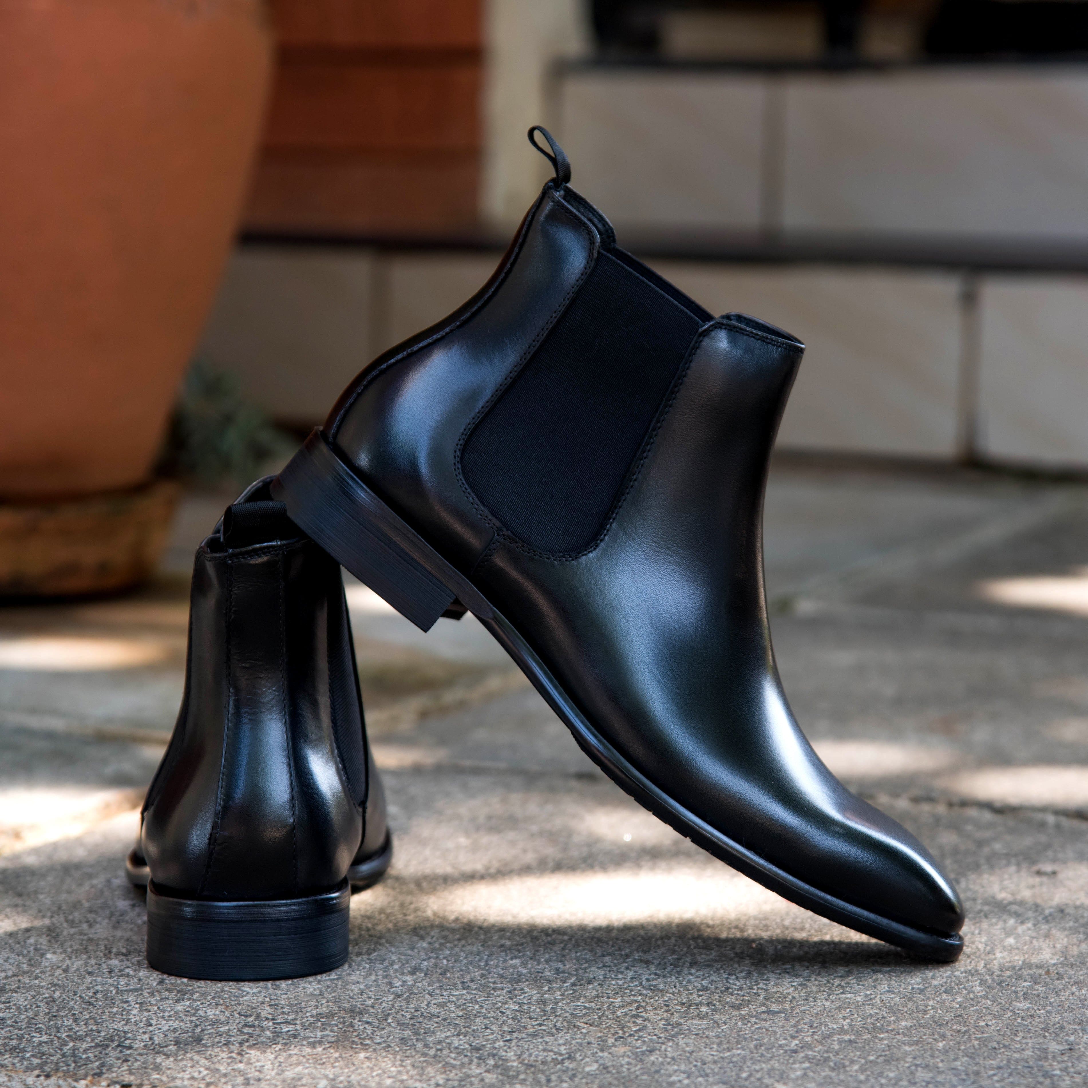 CARDIZ Black Leather Chelsea Boots - Shop Now