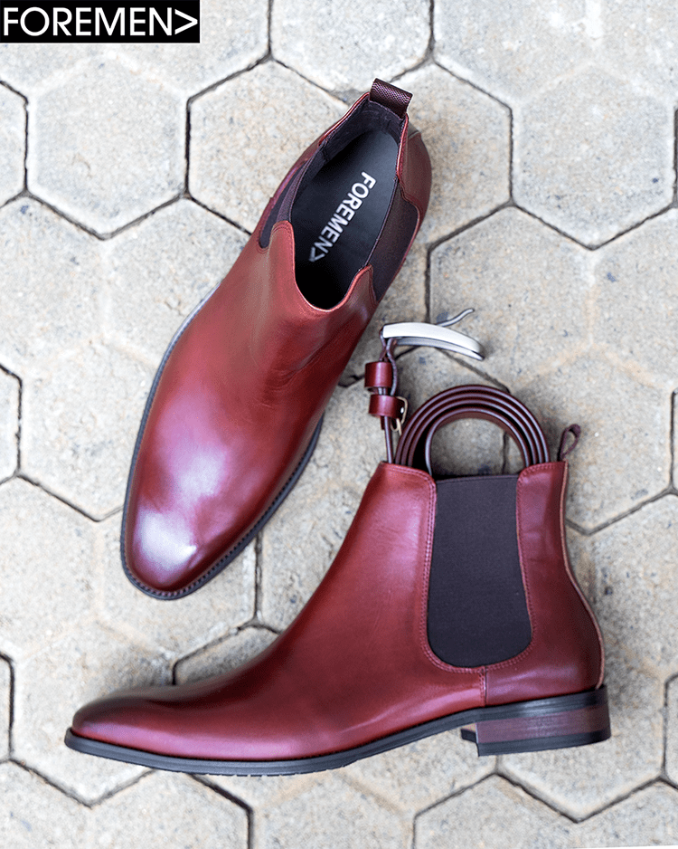 CARDIZ Ox Blood Chelsea Boots and Matching Belt