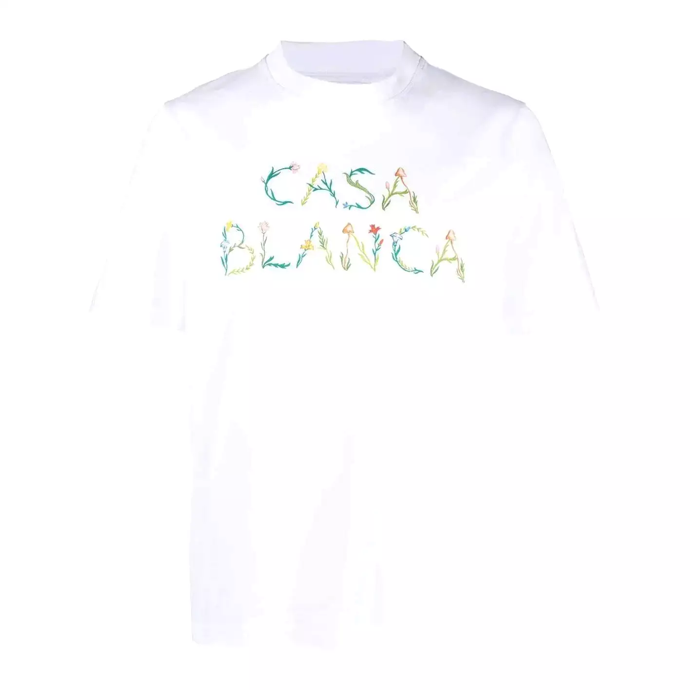 Casablanca white floral printed t-shirt.