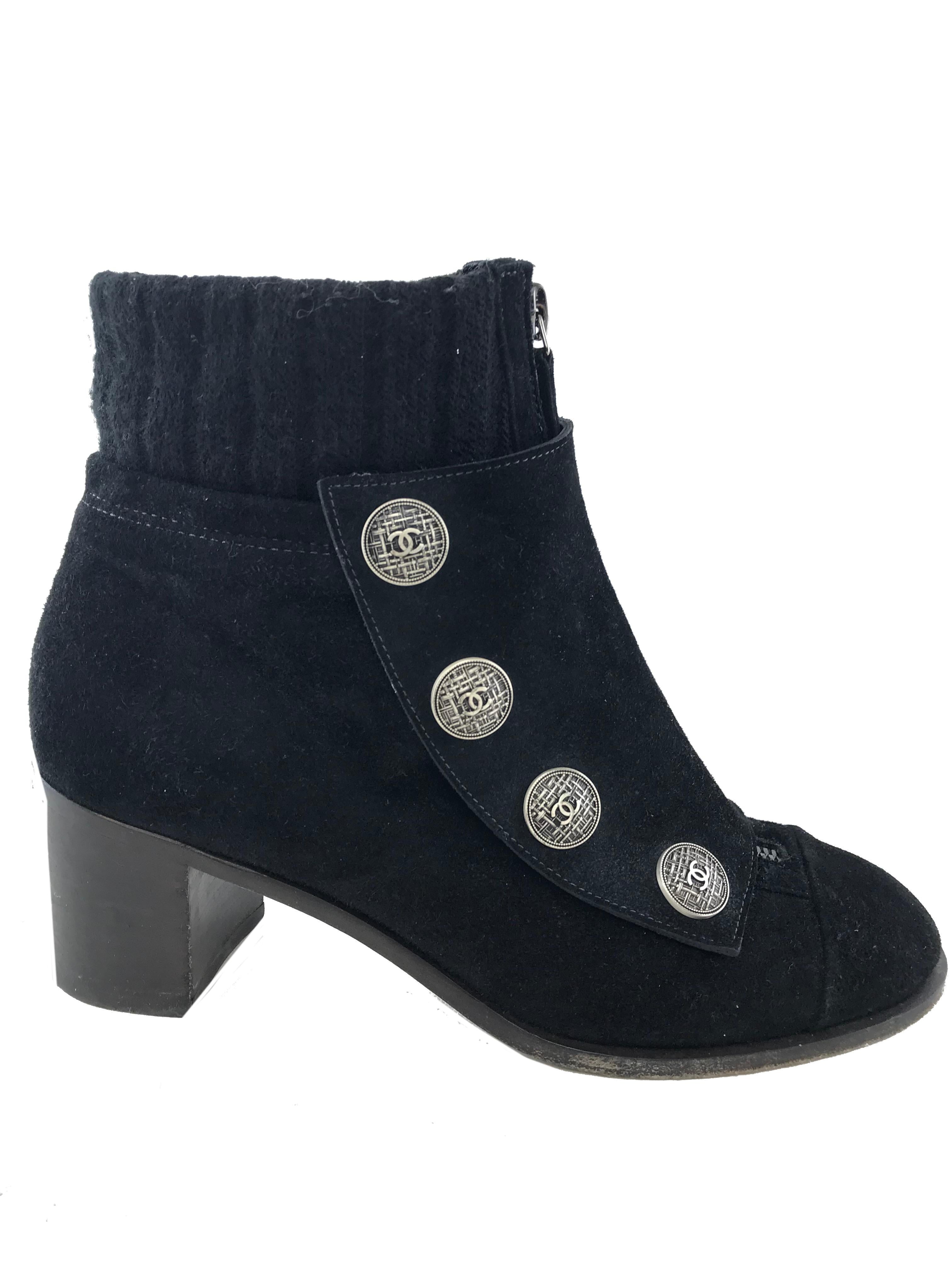 Chanel Paris-Edinburgh Ankle Boots Size 6.5