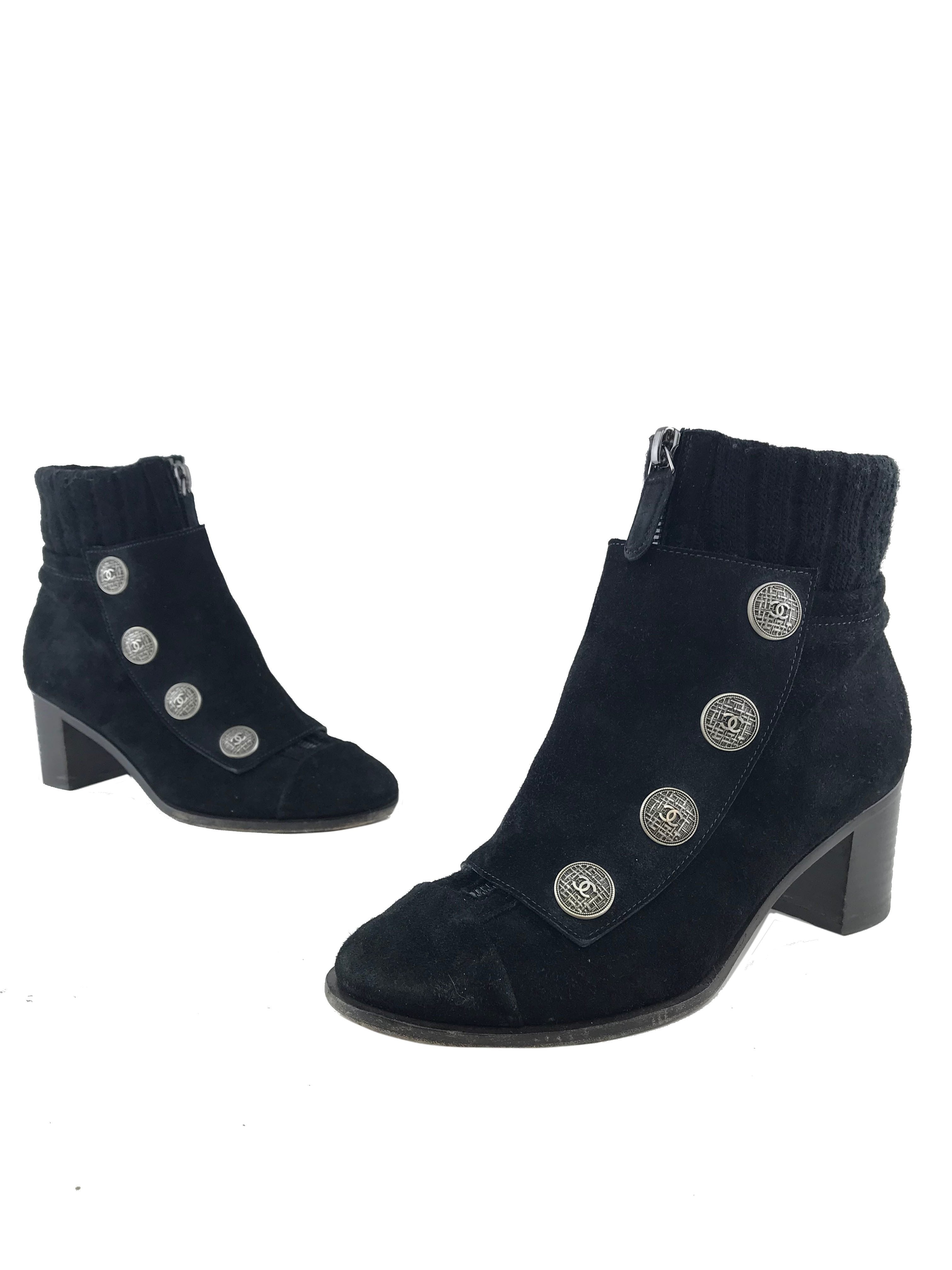 Chanel Paris-Edinburgh Ankle Boots Size 6.5