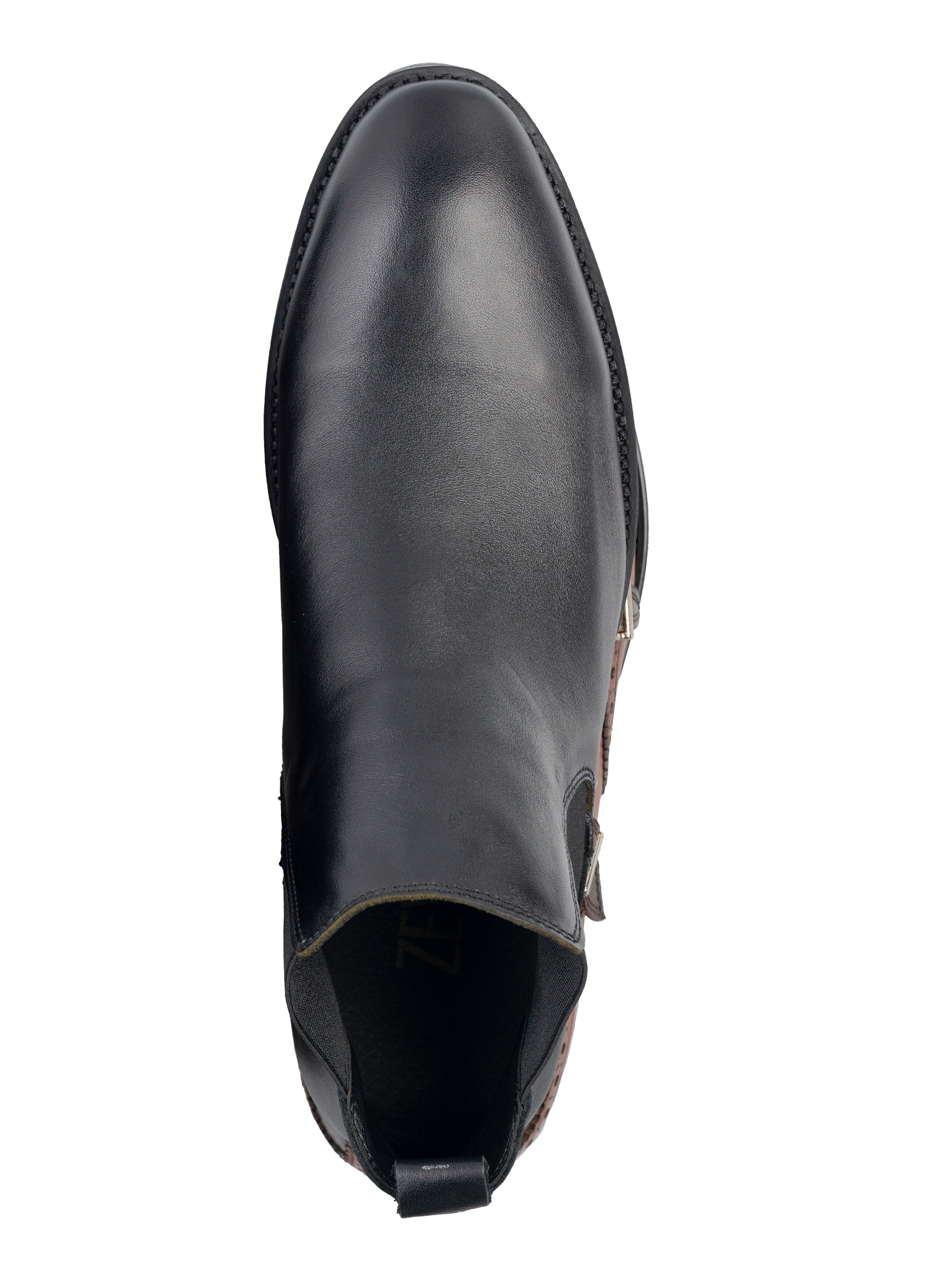 Chelsea Boots - Black Shiny Leather (Crepe Sole)