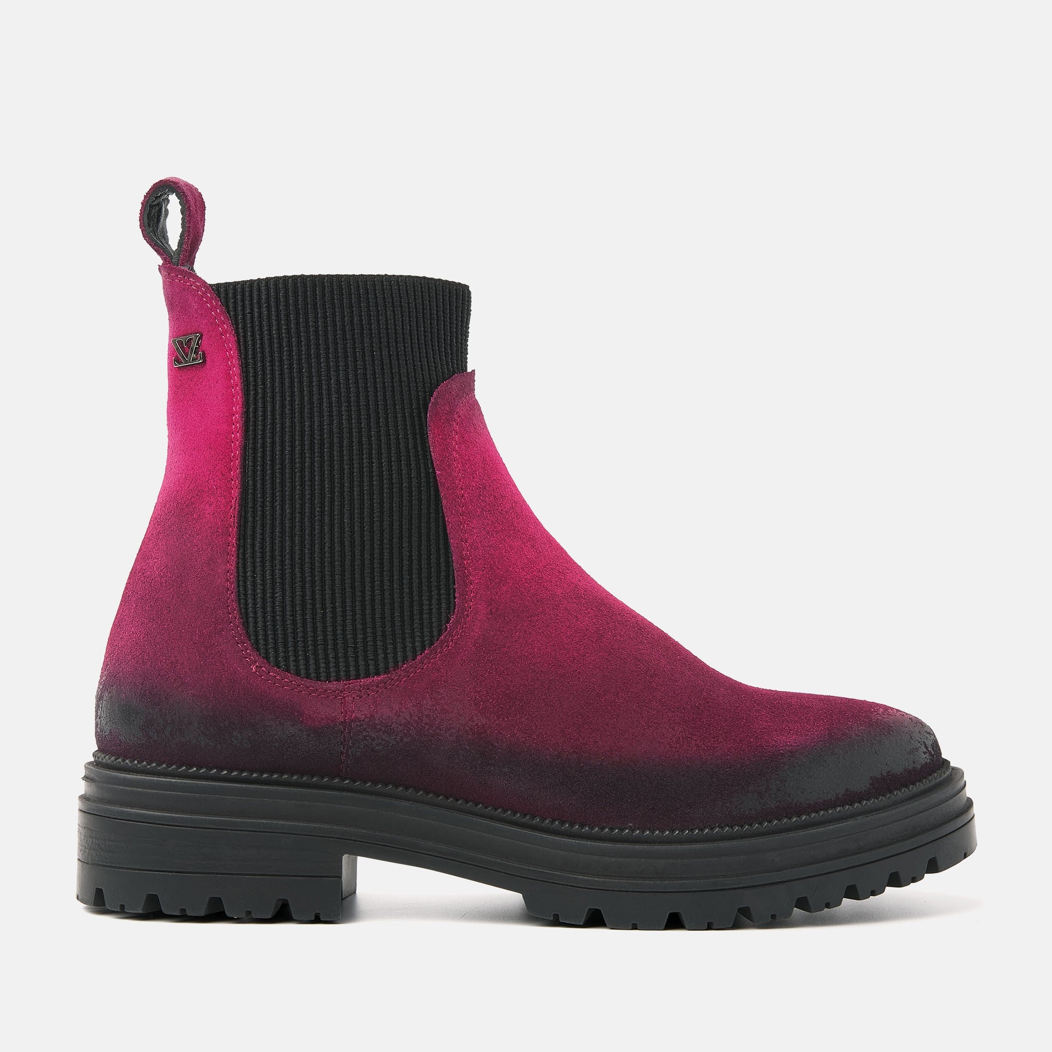 Chelsea boots for women in fuchsia color