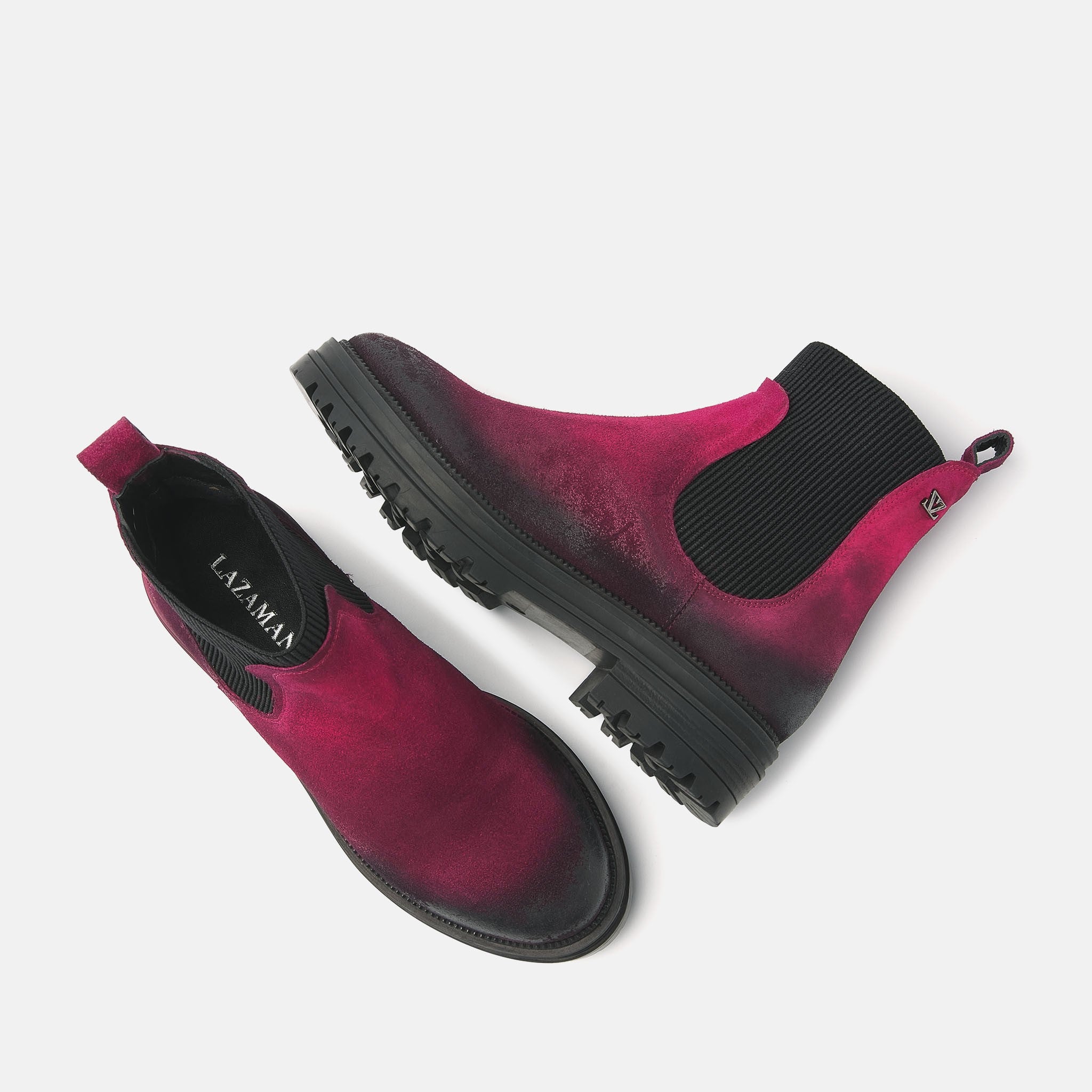 Chelsea boots for women in fuchsia color