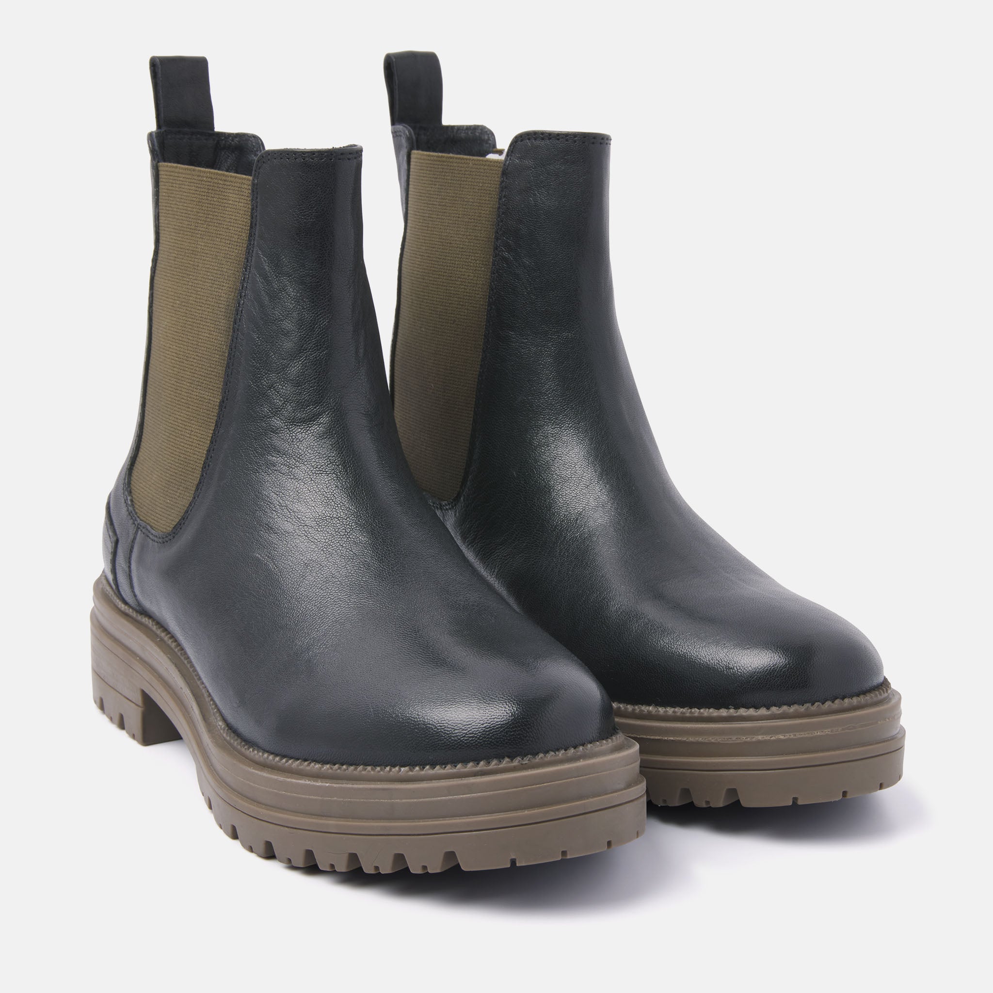 Chelsea Boots Khaki-Black