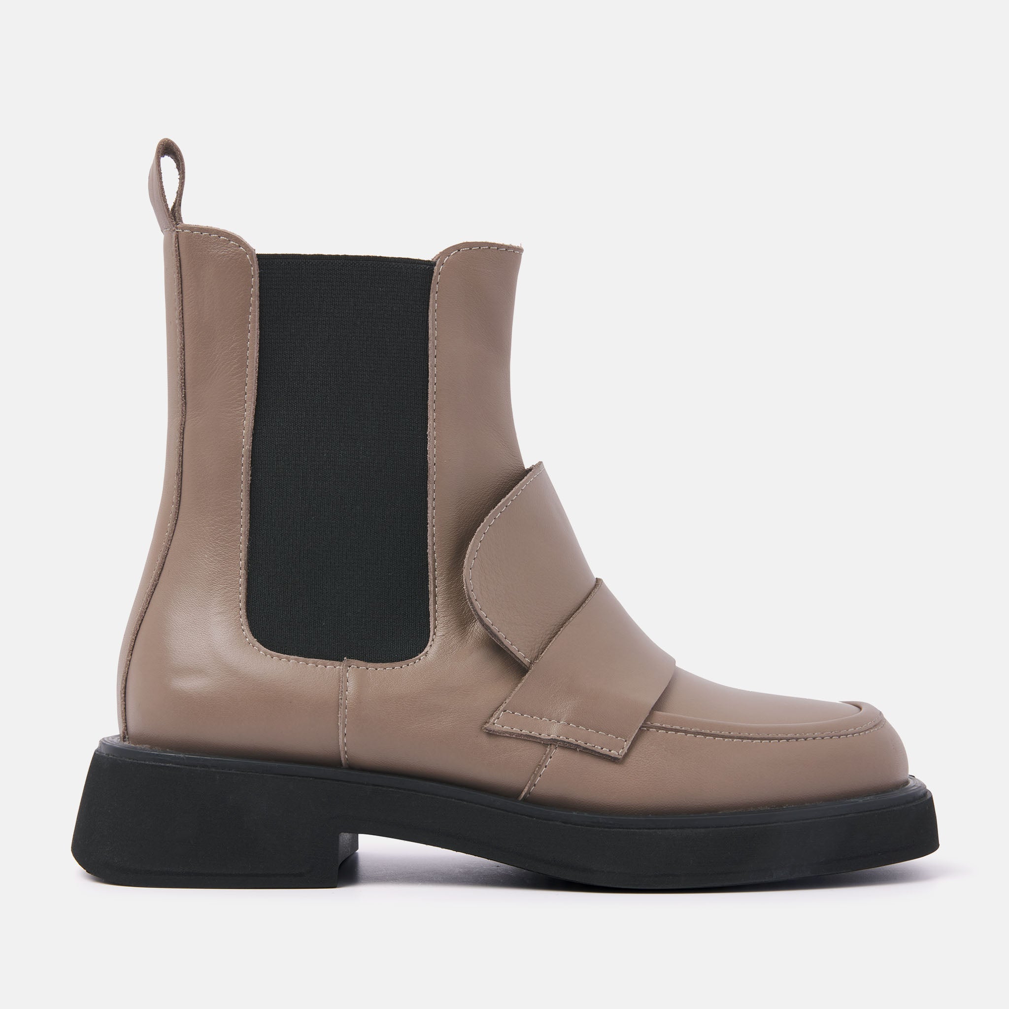 Chelsea boots, taupe color