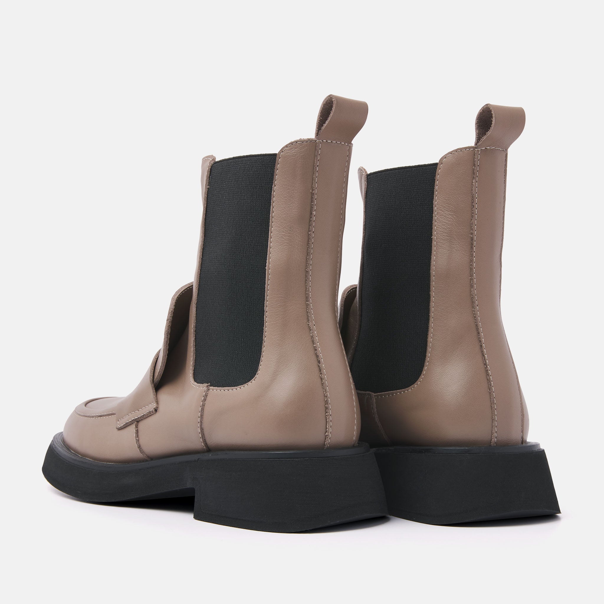 Chelsea boots, taupe color