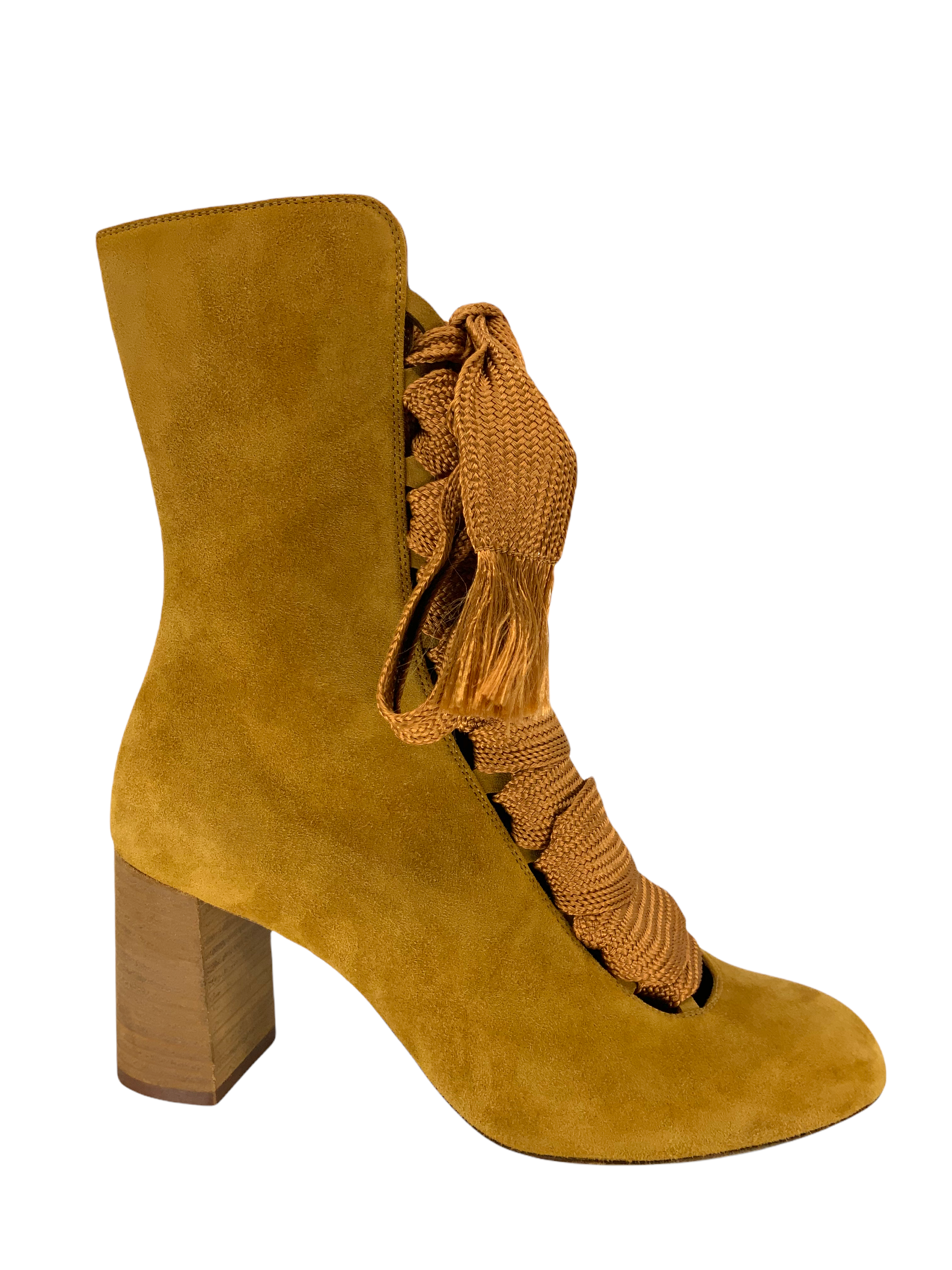 Chloe Harper Suede Lace-up Ankle Boots - Size 7.5