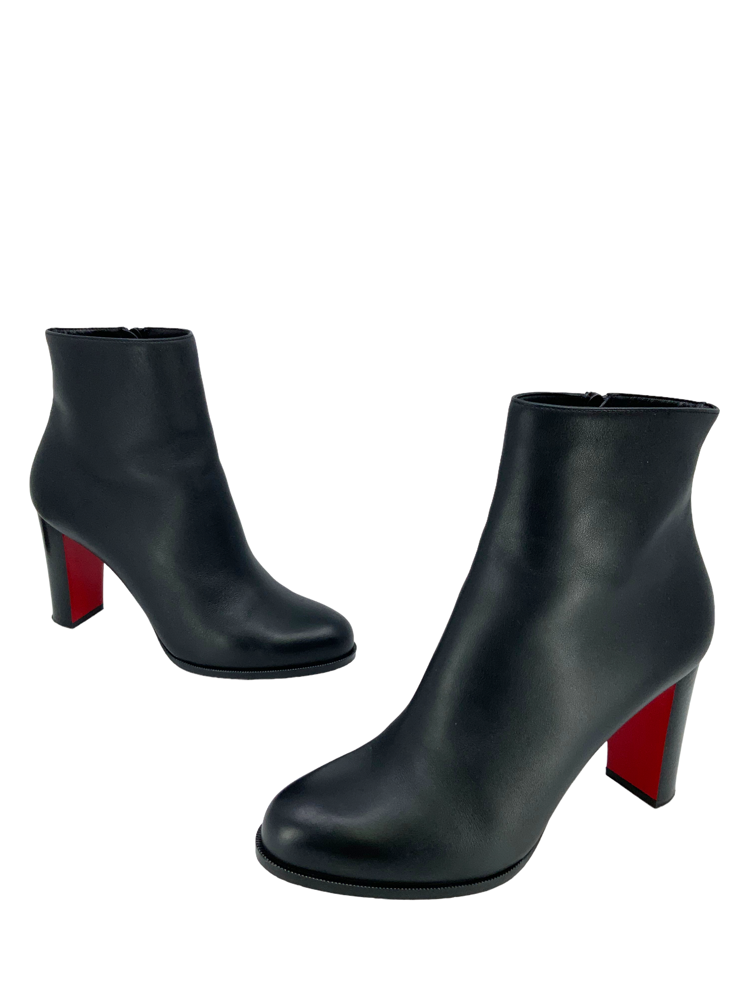 Christian Louboutin Leather Ankle Boots Size 9 - Adox 85