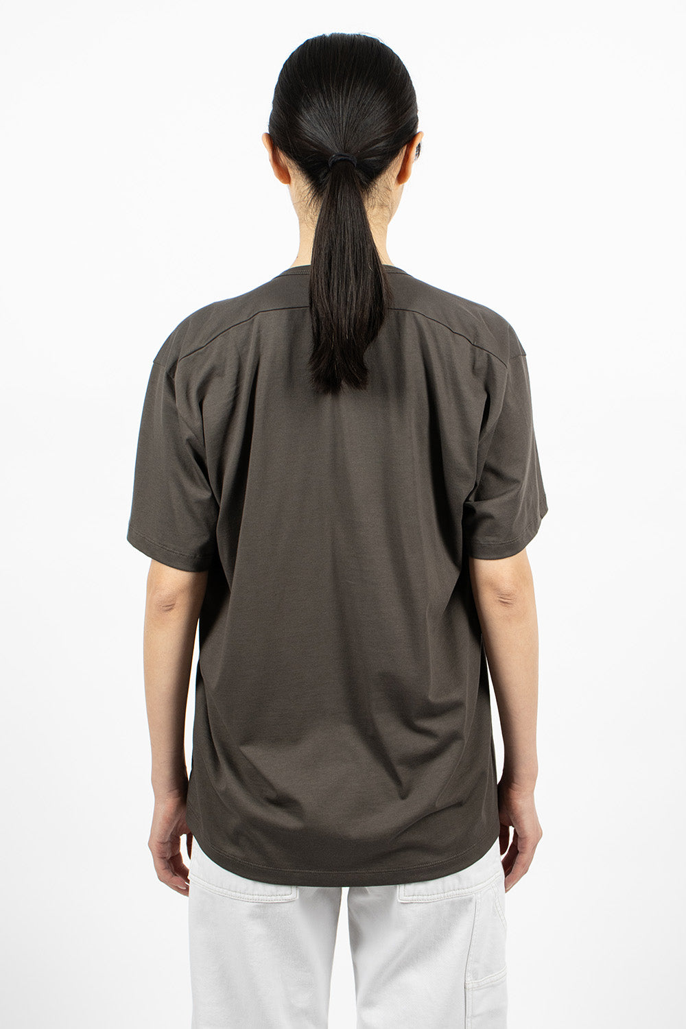 Circle Neck T-Shirt in Washed Bark