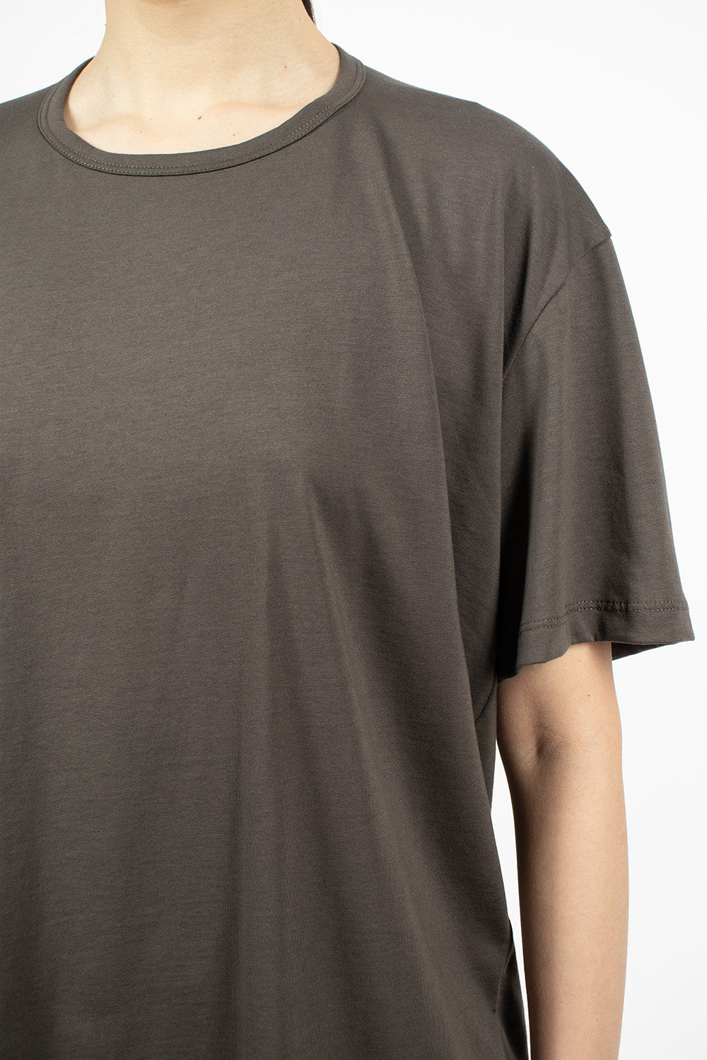 Circle Neck T-Shirt in Washed Bark