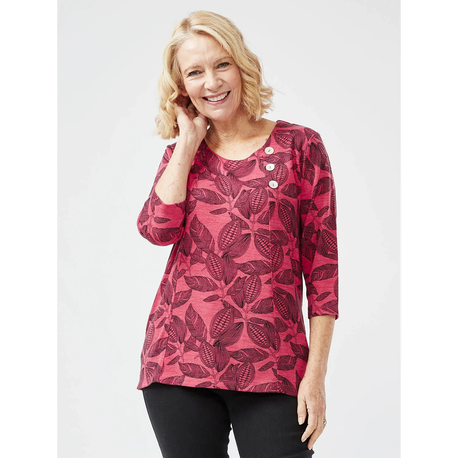 Coco Print Panel Blouse