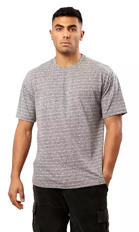 Comfortable Heather Grey Summer Tee - Round Neck - O189639