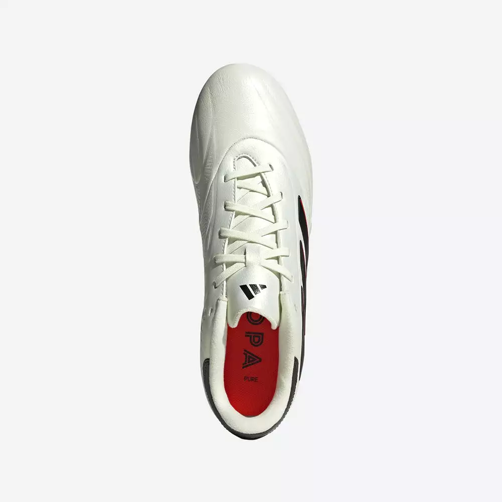 Copa Pure II League FG Football Boots - Ivory/Black/Solar Red - Adidas