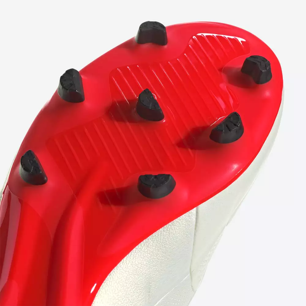 Copa Pure II League FG Football Boots - Ivory/Black/Solar Red - Adidas