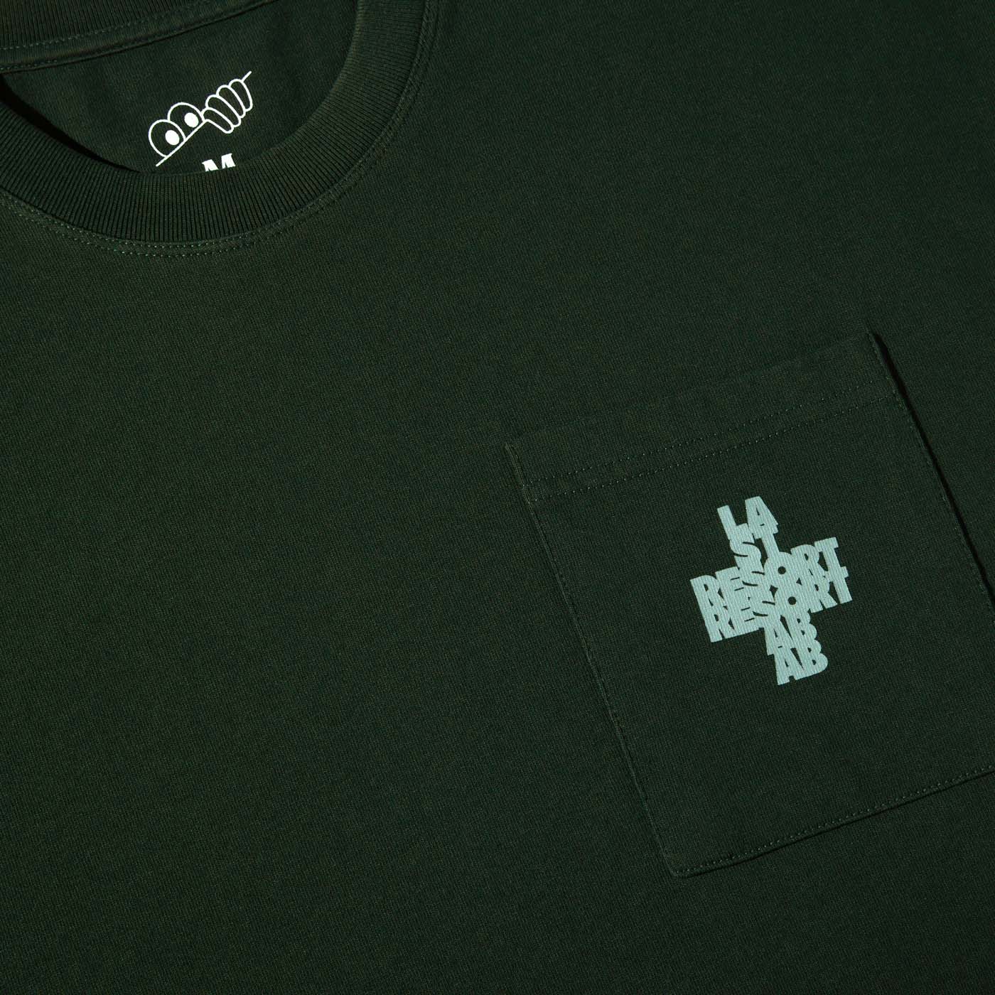 Cross Pocket T-Shirt - Washed Green