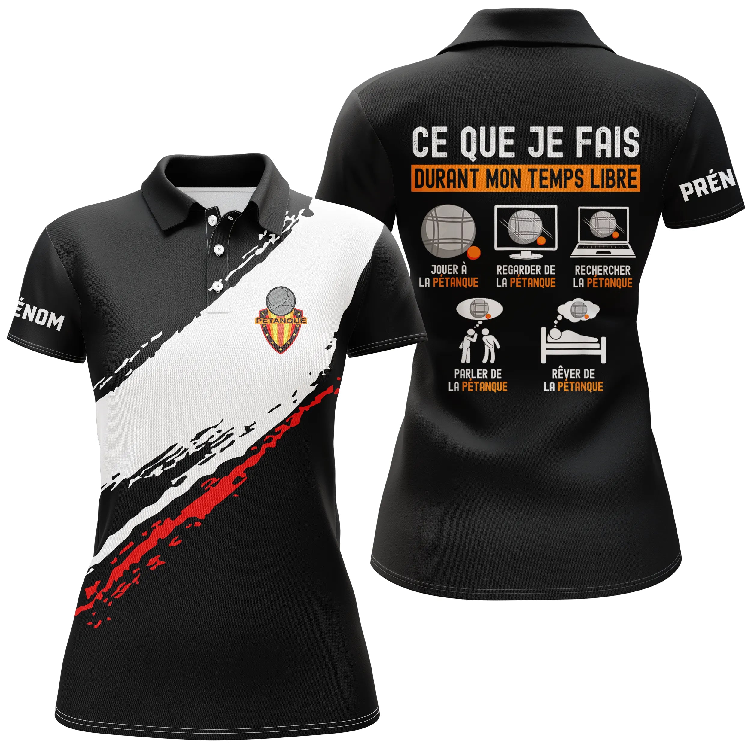 Custom Petanque Polo Shirt - Trendy Bouliste Design