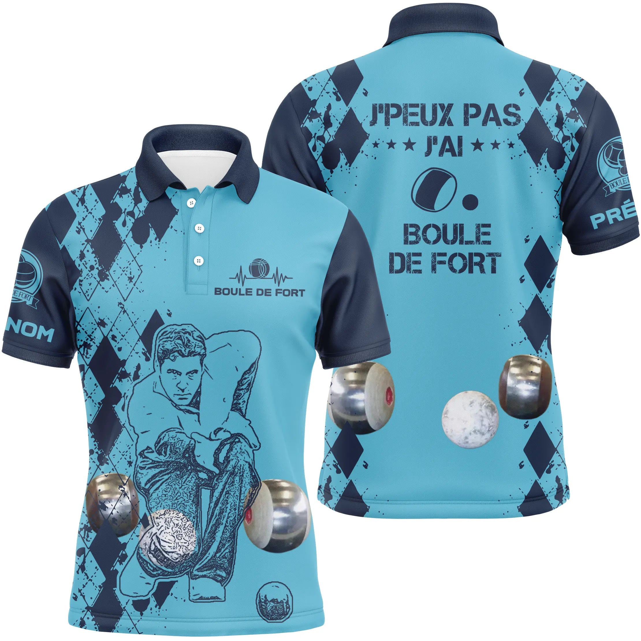 Customized Polo, Funny Gift for Boule Player, I Can't, I Have Boule De Fort - CT14112349