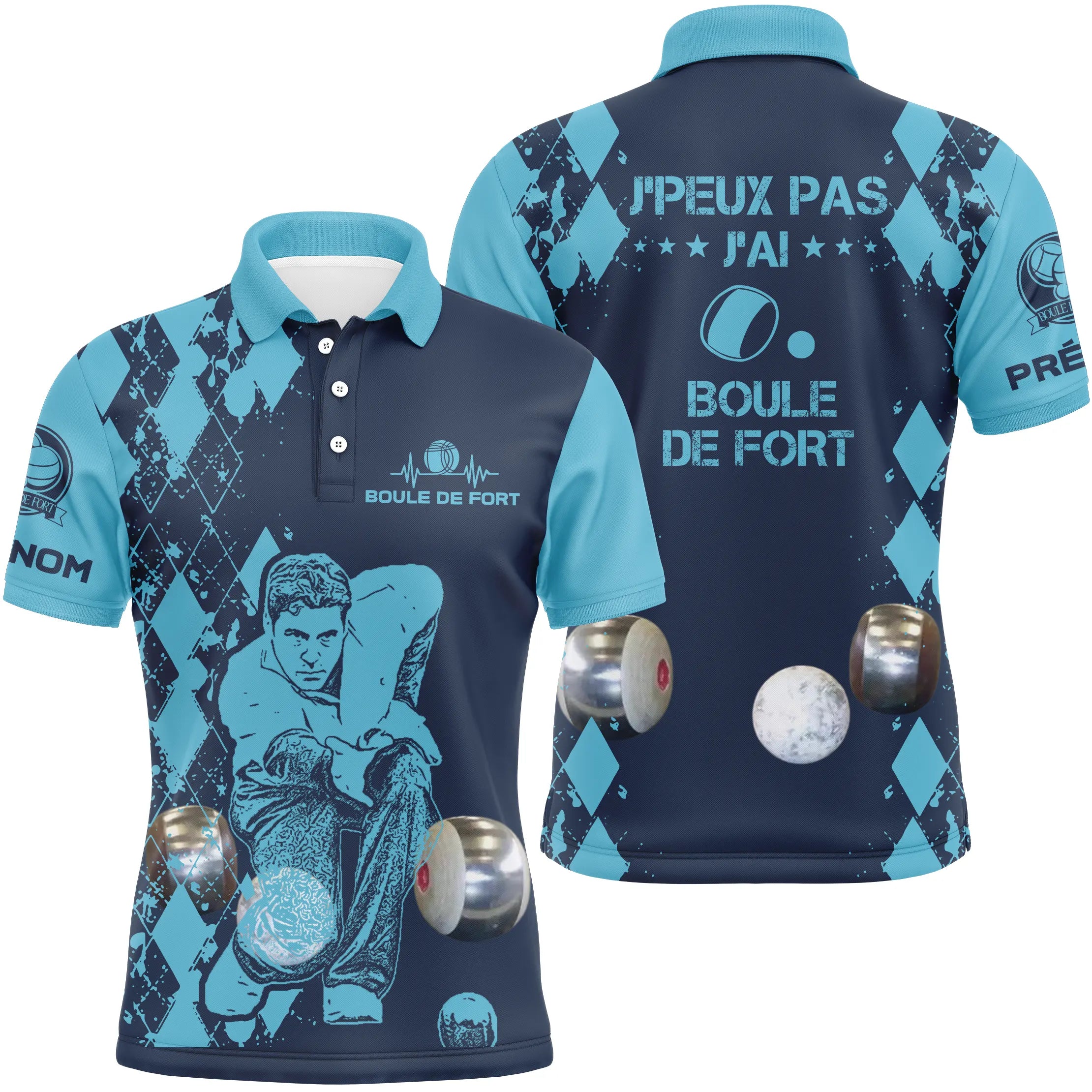 Customized Polo, Funny Gift for Boule Player, I Can't, I Have Boule De Fort - CT14112349