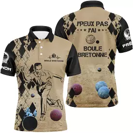 Customized Polo Shirt, Funny Petanque Gift, Can't Play Breton Bocce Ball - CT14112348