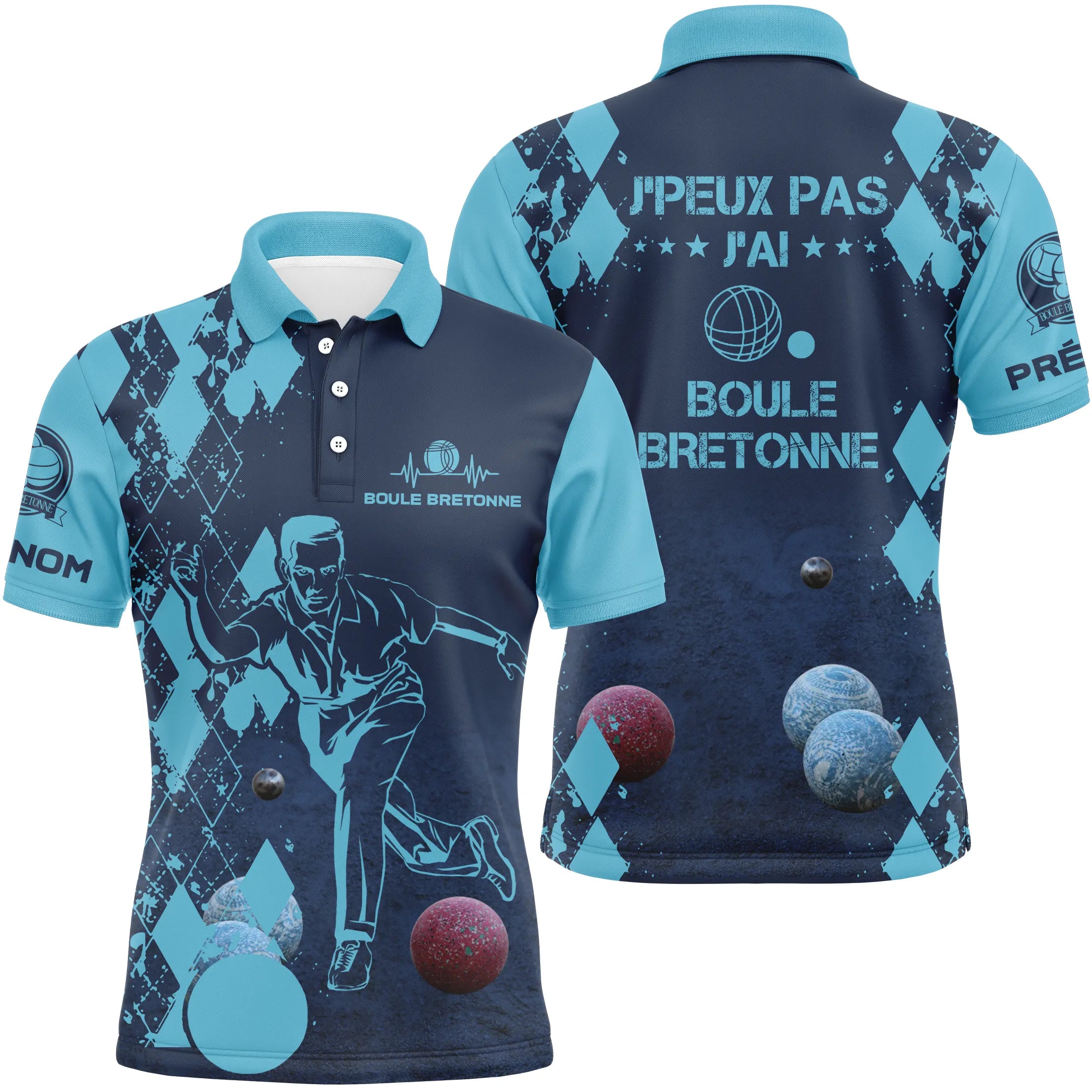 Customized Polo Shirt, Funny Petanque Gift, Can't Play Breton Bocce Ball - CT14112348