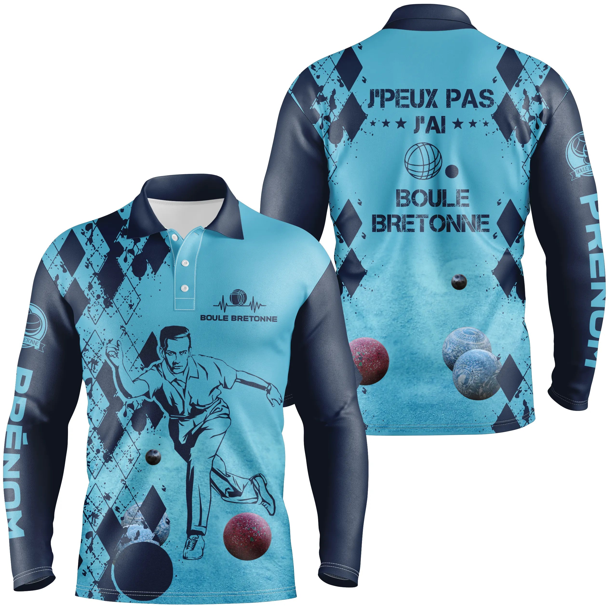 Customized Polo Shirt, Funny Petanque Gift, Can't Play Breton Bocce Ball - CT14112348