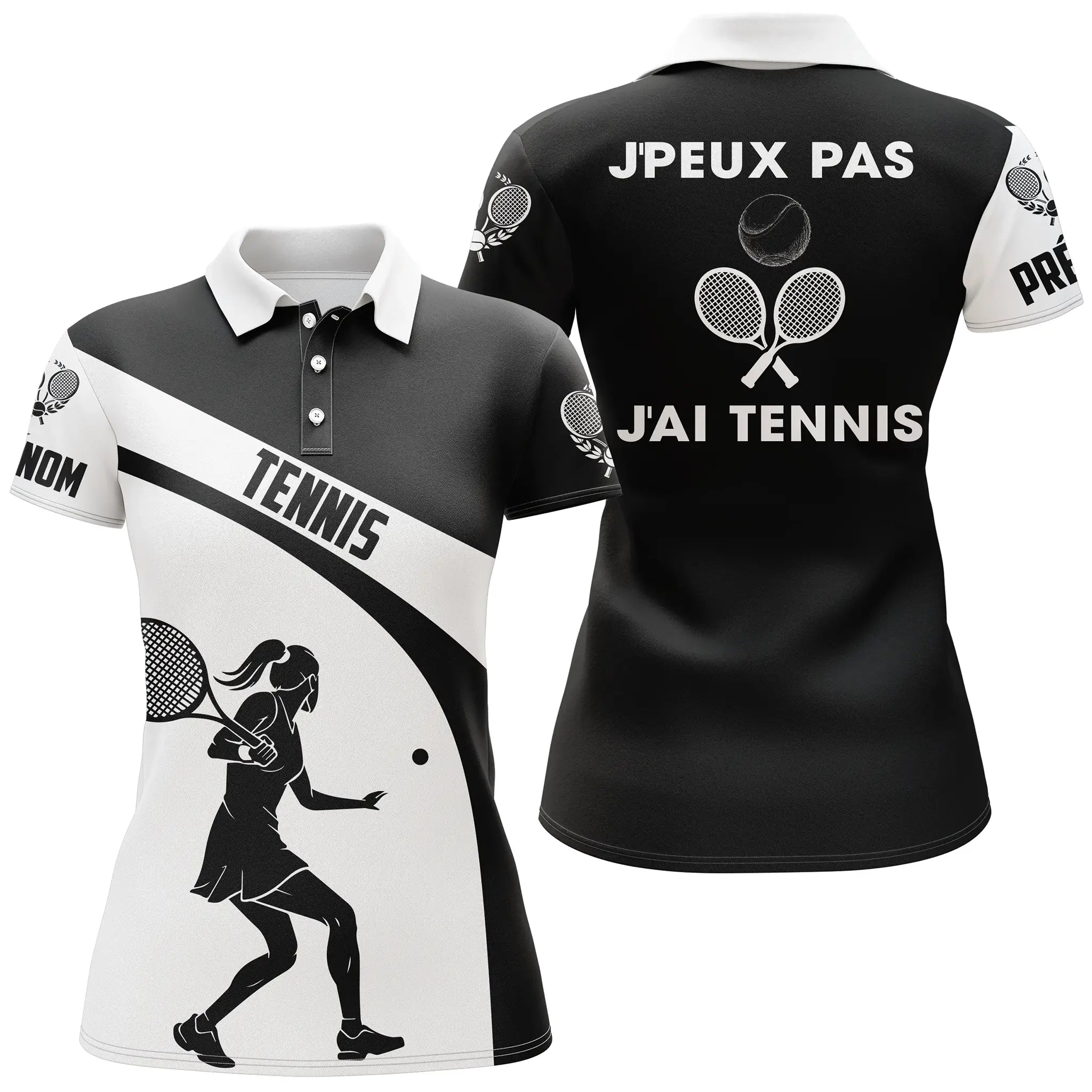 Customized Tennis Player Gift - Polo Tennis Performance, J'peux Pas J'ai Tennis, CT20102338