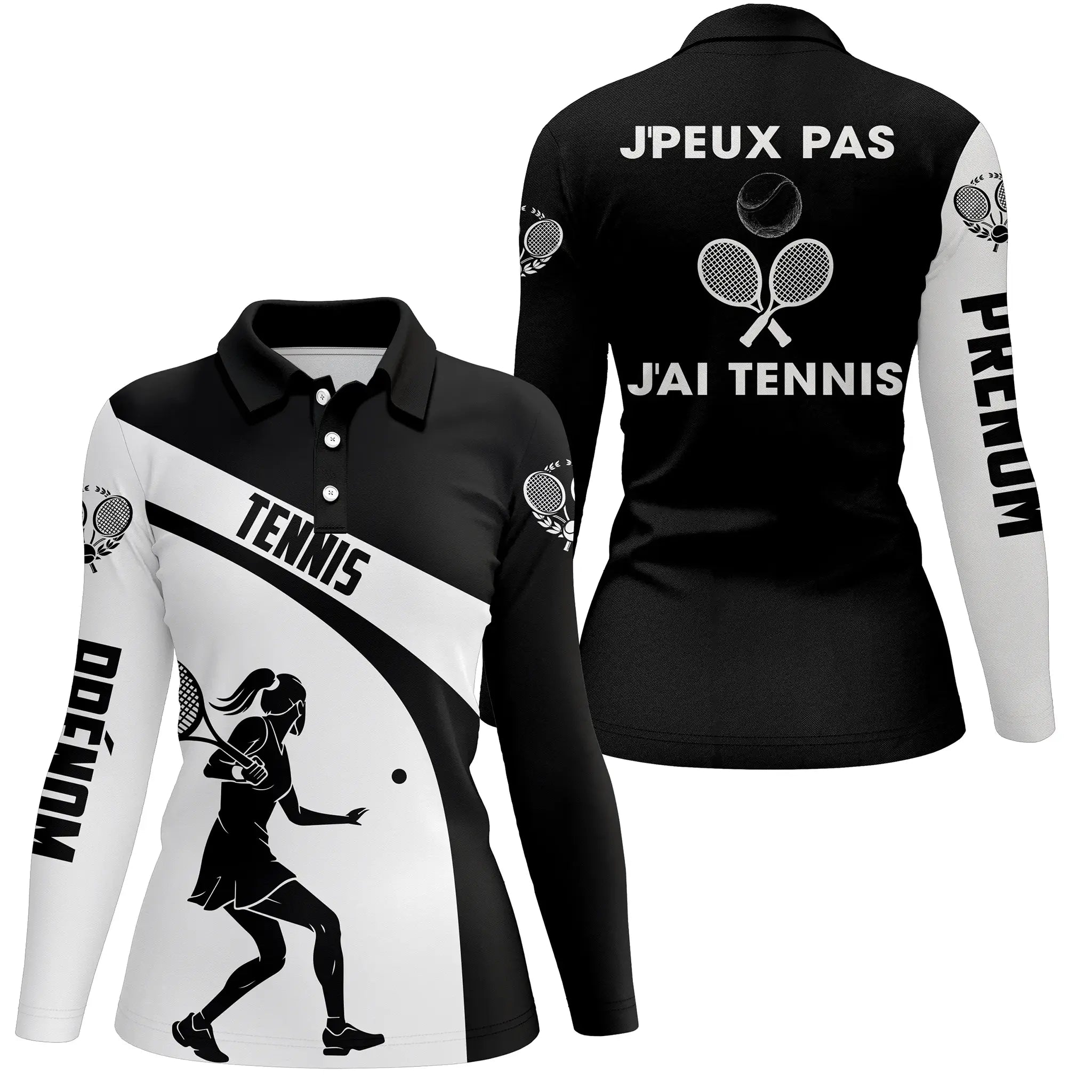 Customized Tennis Player Gift - Polo Tennis Performance, J'peux Pas J'ai Tennis, CT20102338