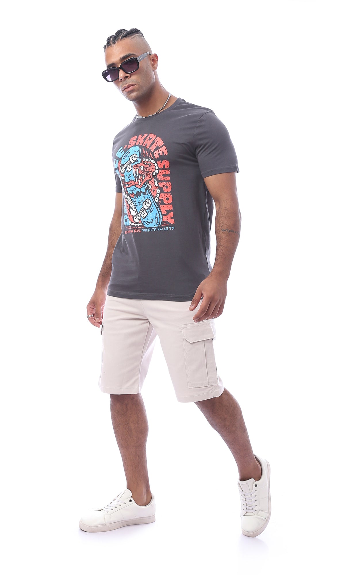 Dark Grey Summer Slip On Tee 