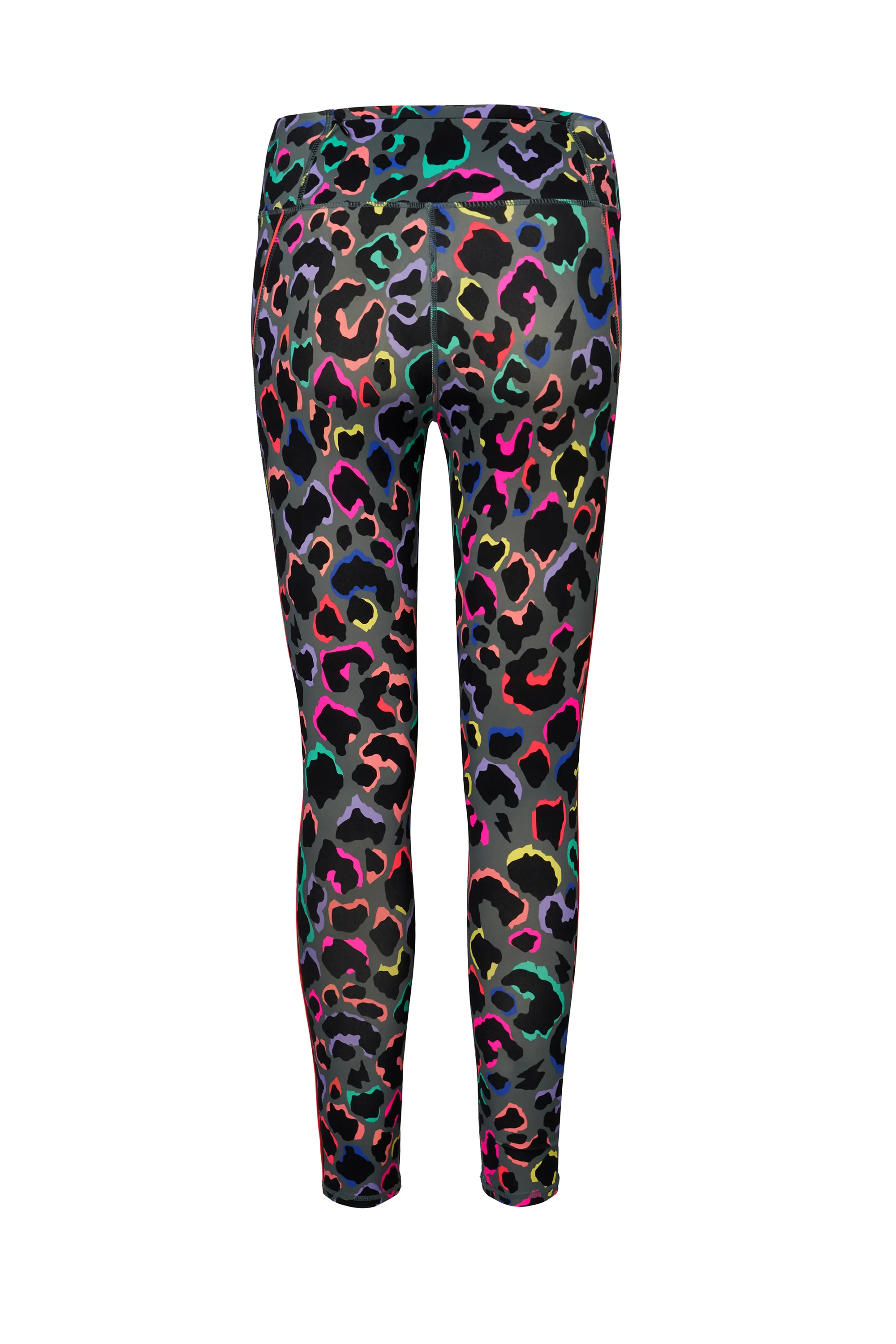 Dark Khaki Rainbow Shadow Leopard Active Leggings for Women