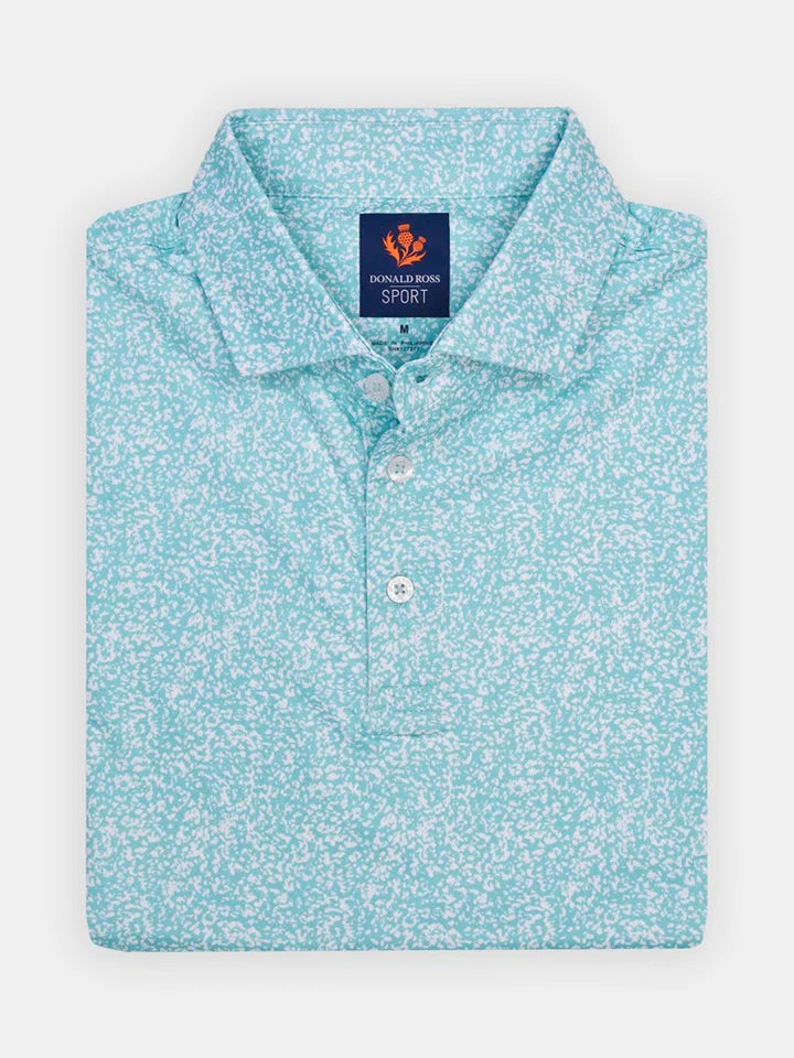 Donald Ross Sport Polo - Sponge Paint Print
