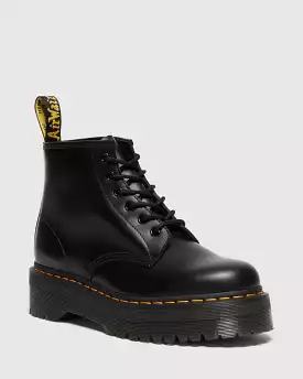 Dr Martens 101 Quad Black Smooth Leather Boots - Shop Now