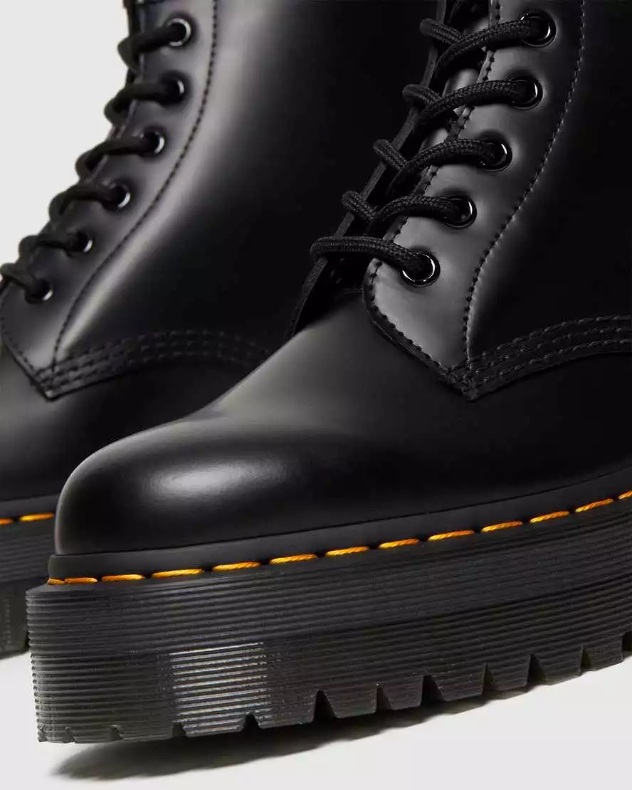 Dr Martens 101 Quad Black Smooth Leather Boots - Shop Now