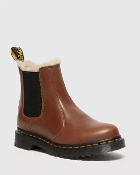 Dr Martens 2976 Leonore Chelsea Boots Faux Fur Tan Farrier 27784225 - Shop Now