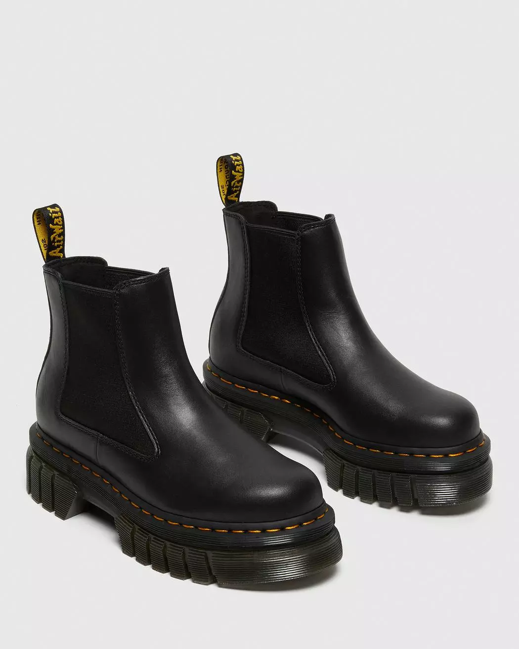 Dr Martens Audrick Nappa Leather Platform Black Boots