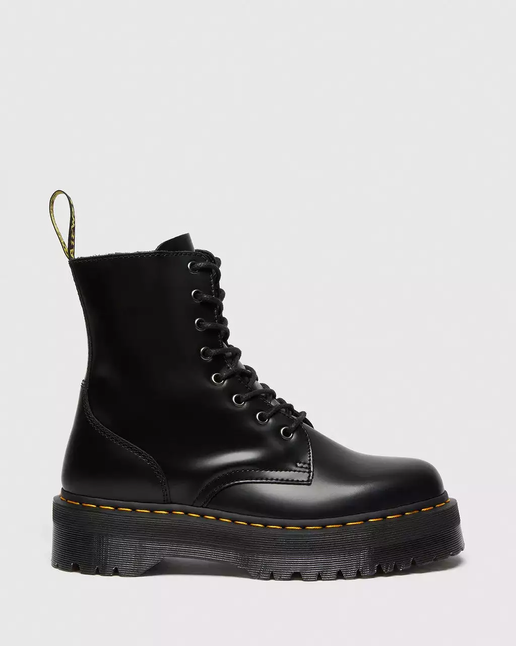 Dr Martens Jadon Black Polished Platform Boot