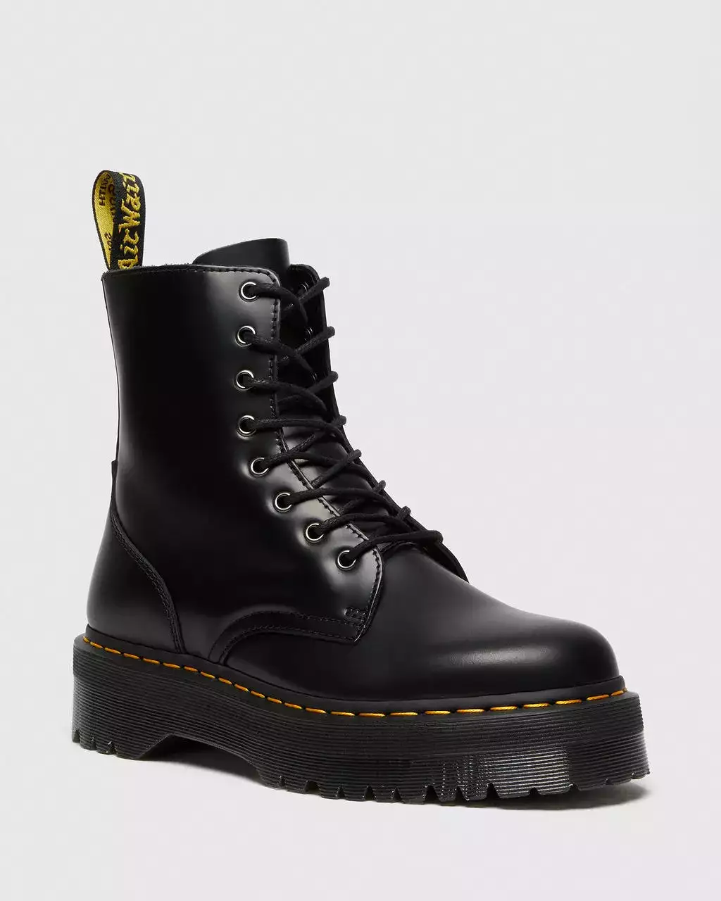 Dr Martens Jadon Black Polished Platform Boot