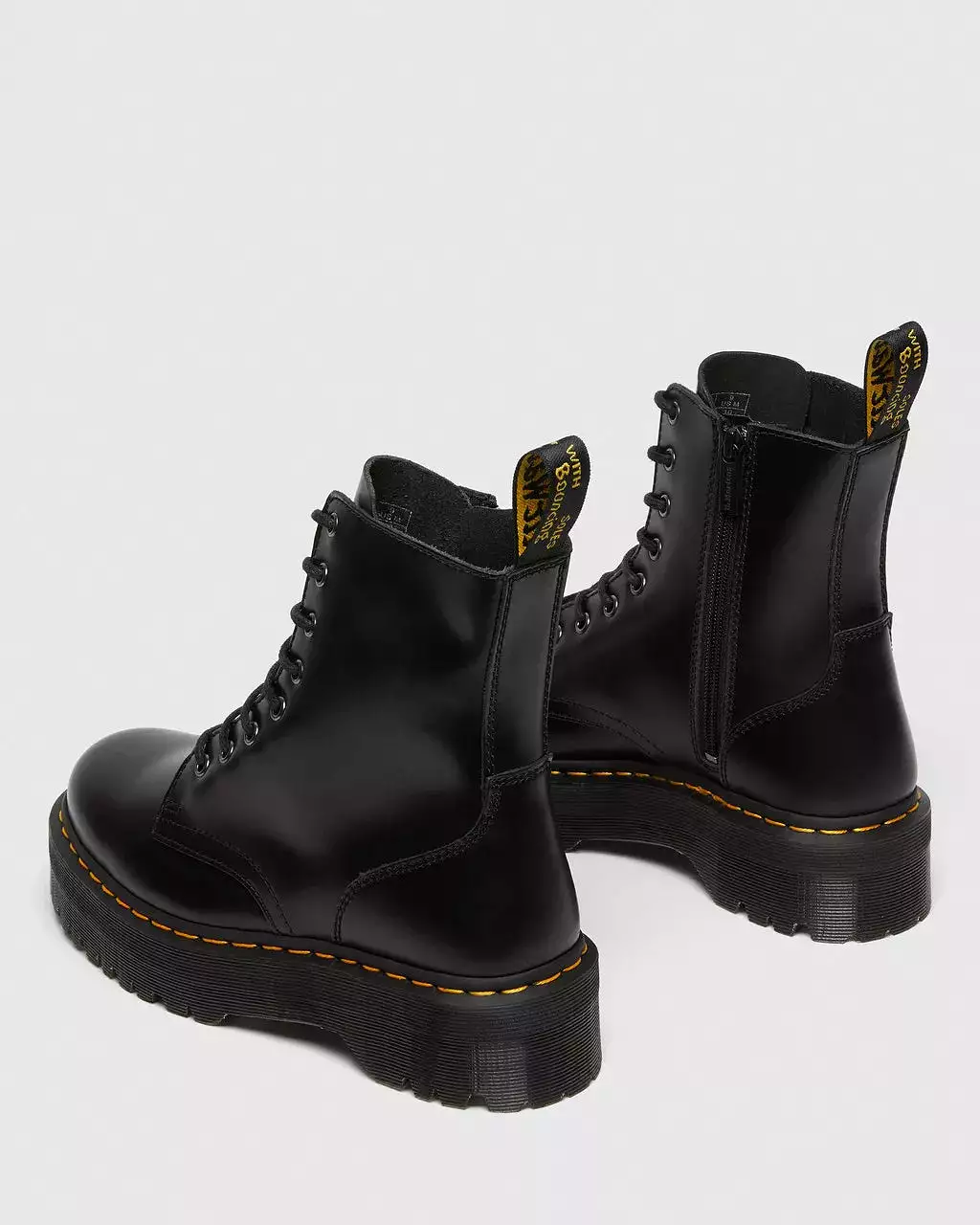 Dr Martens Jadon Black Polished Platform Boot