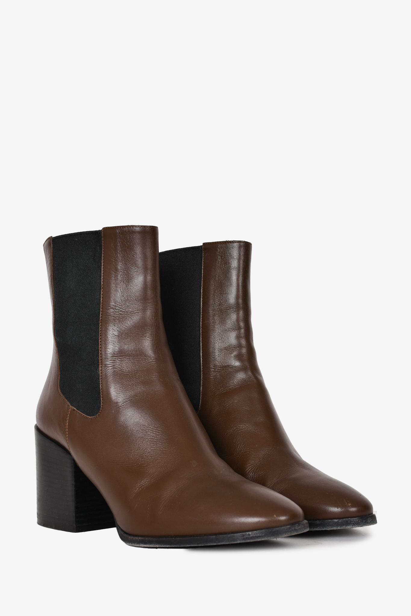 Dries Van Noten Brown Leather Chelsea Boots 39