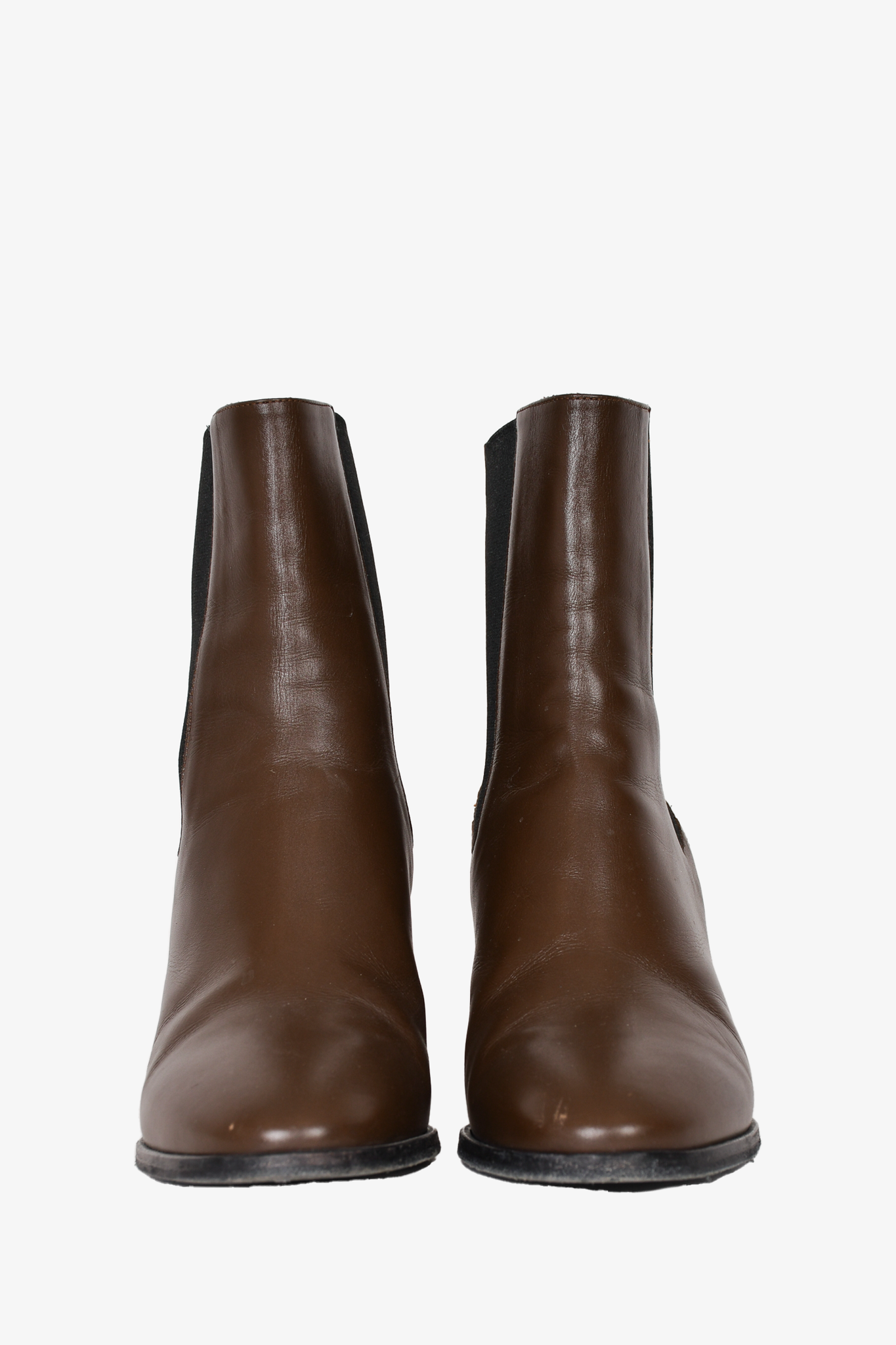 Dries Van Noten Brown Leather Chelsea Boots 39