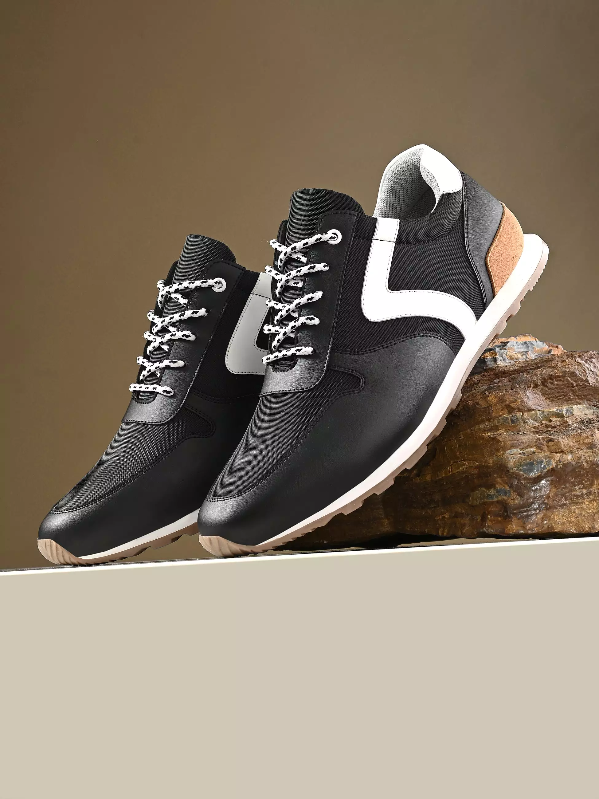 Ecru Black Casual Sneakers - Affordable Stylish Footwear for Men and Women