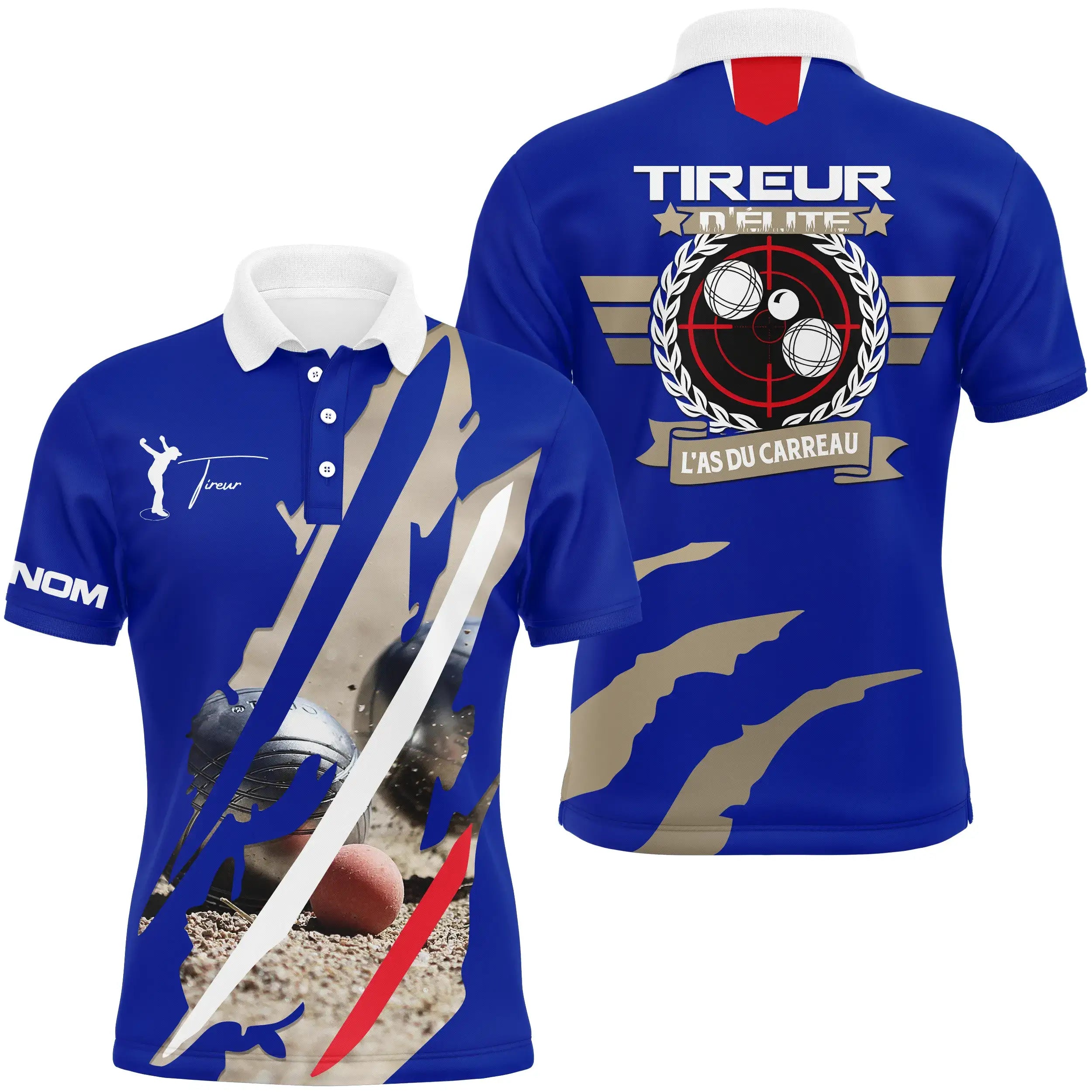 Elite Polo Petanque Shooting - Competition Jersey for Carreau Ace - CT02032455.