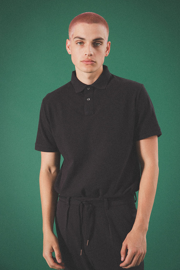 Elwood polo shirt black vintage