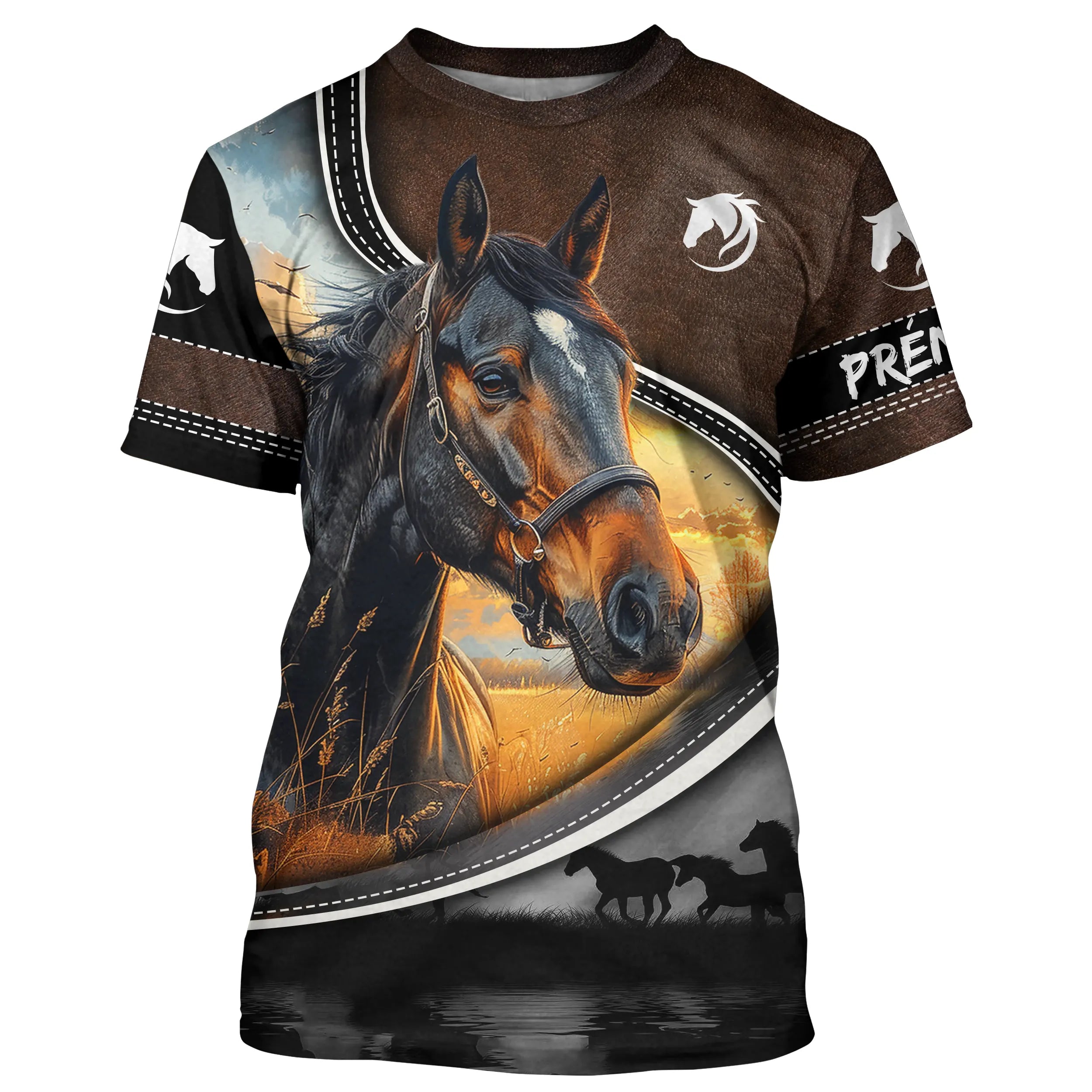 Equestrian Printed Polo Shirt - Horse Design - Horse Riding Passion - CT22022447