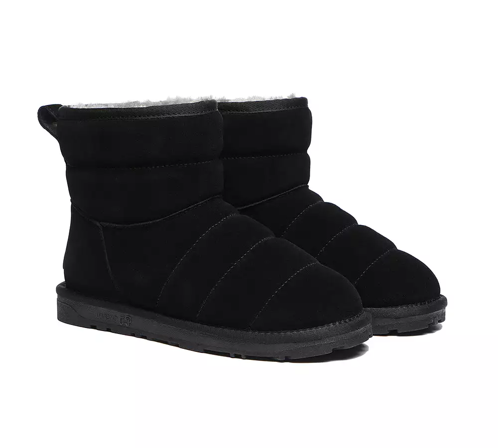 Everau Women's Mini Sheepskin Boots Puffer