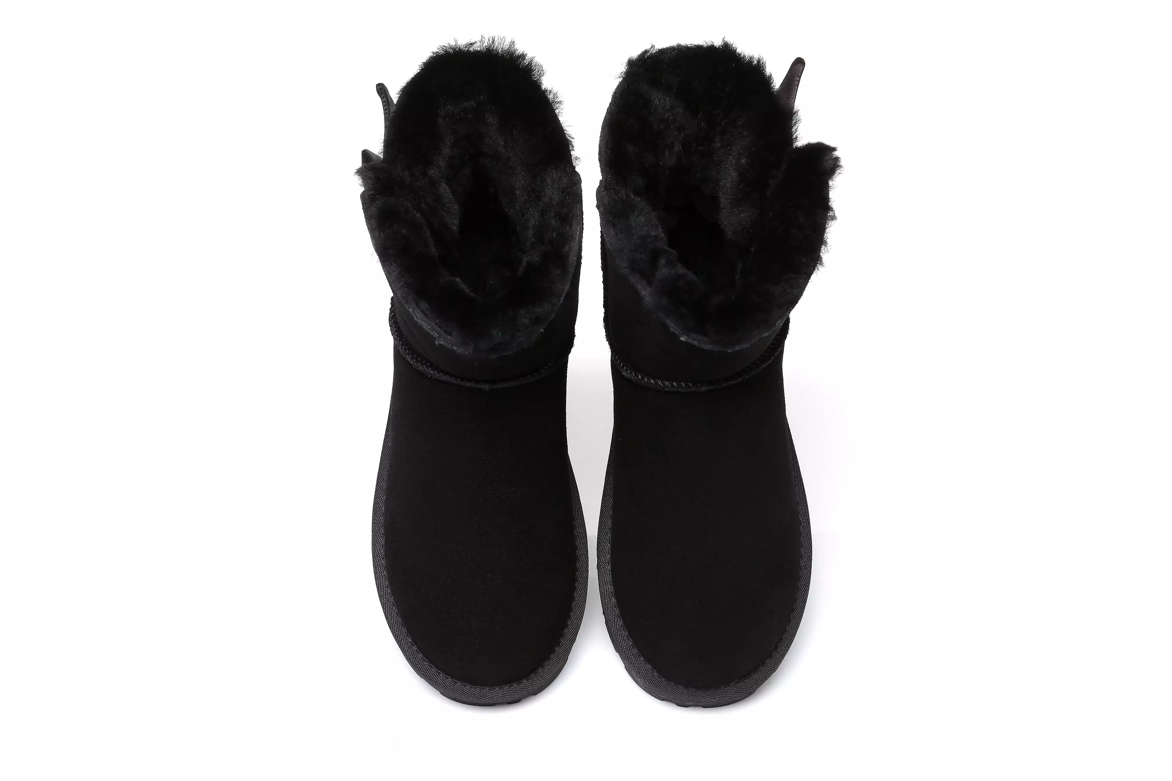 Everau Women's Sheepskin Single Bow Boots - Ember.