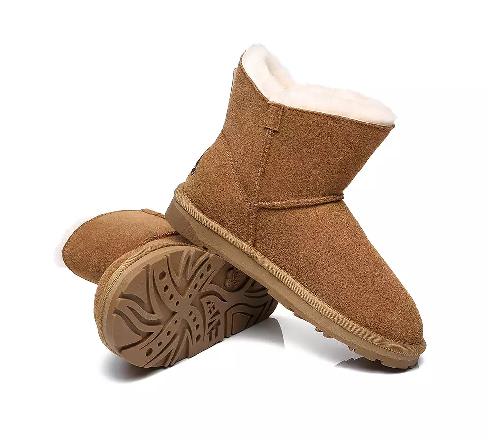 Everau Women's Sheepskin Single Bow Boots - Ember.