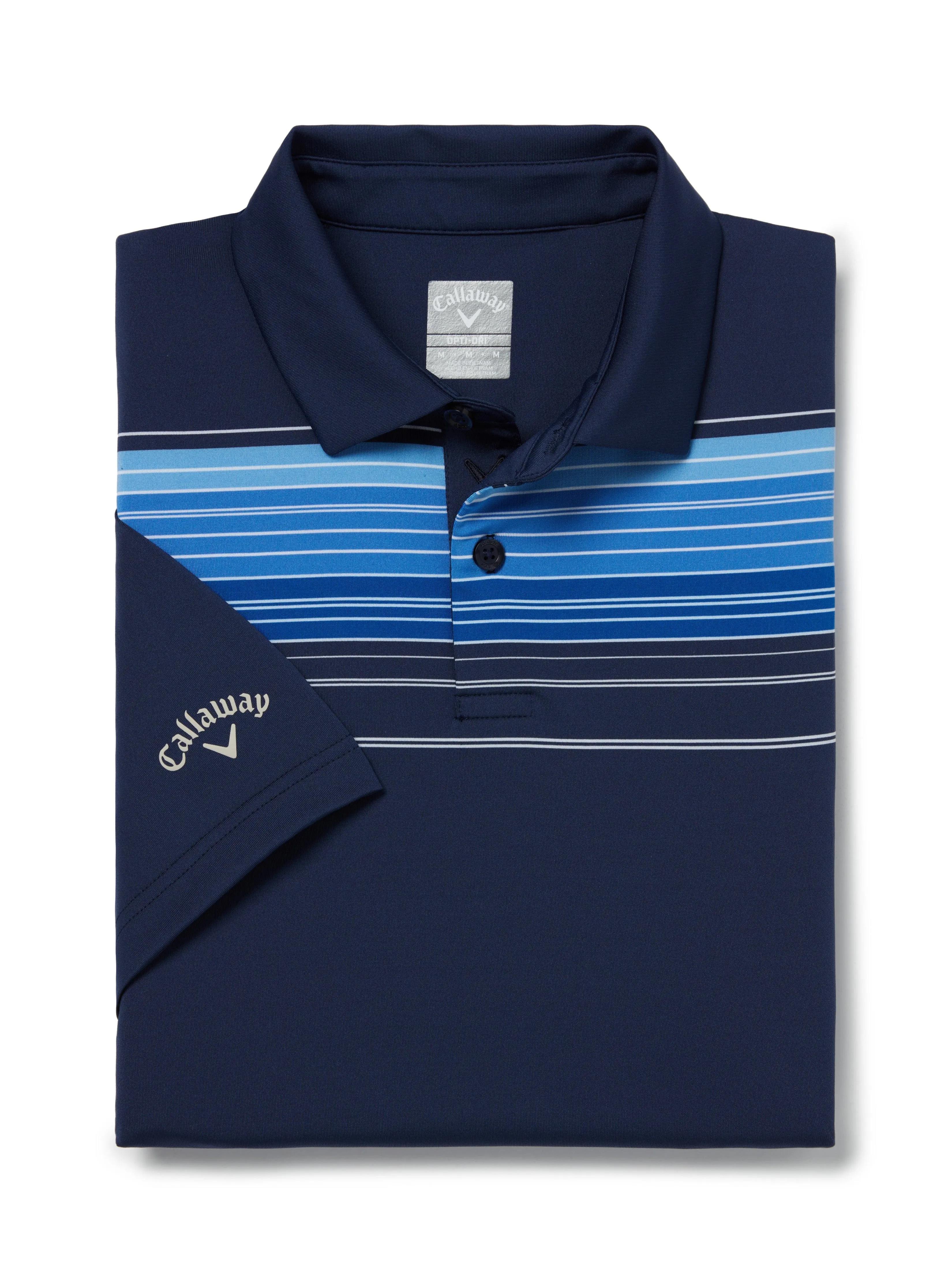 Extra-Large Energized Engineered Stripe Golf Polo with Yarn Dyed Design