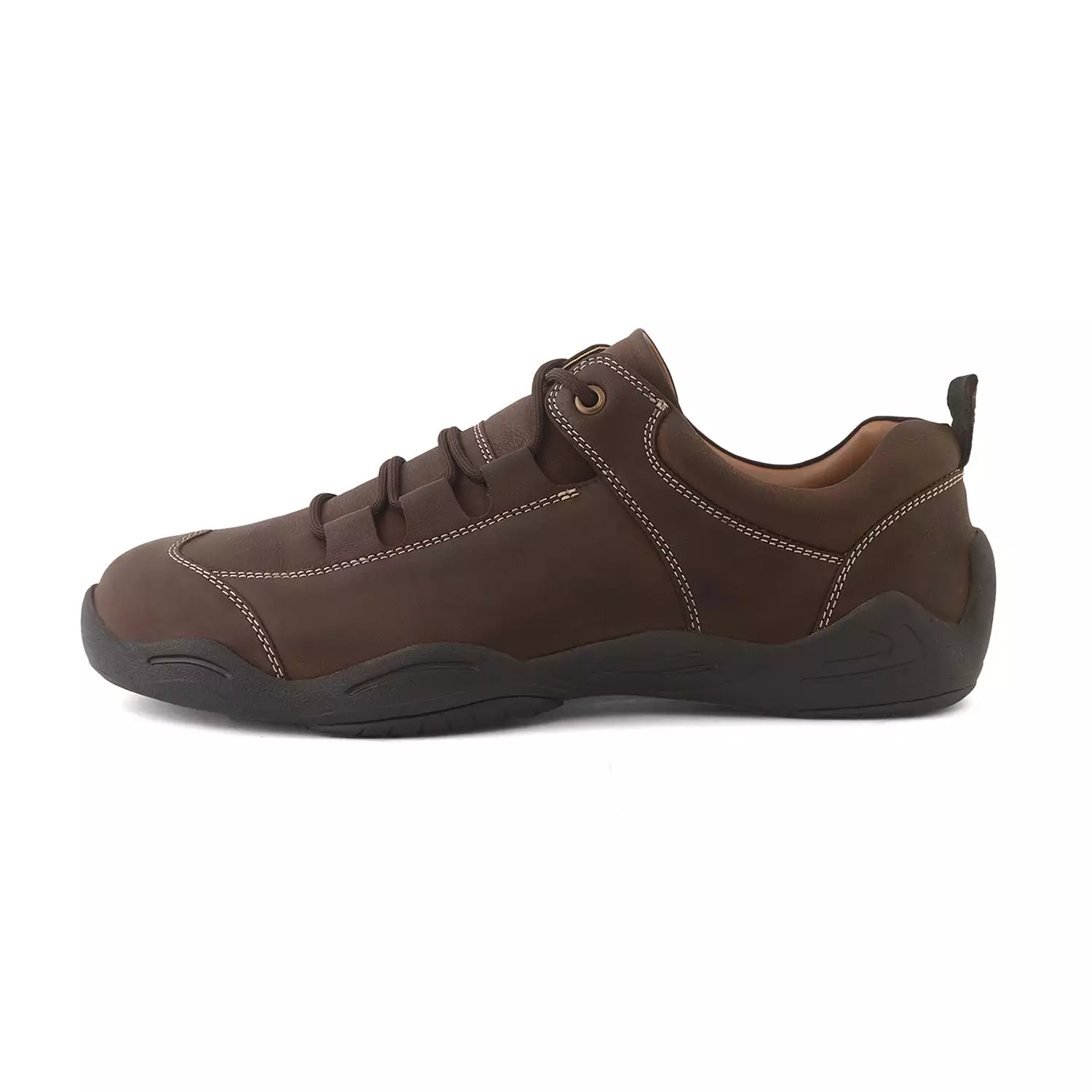 Ezok Brown Leather Casual Sneakers